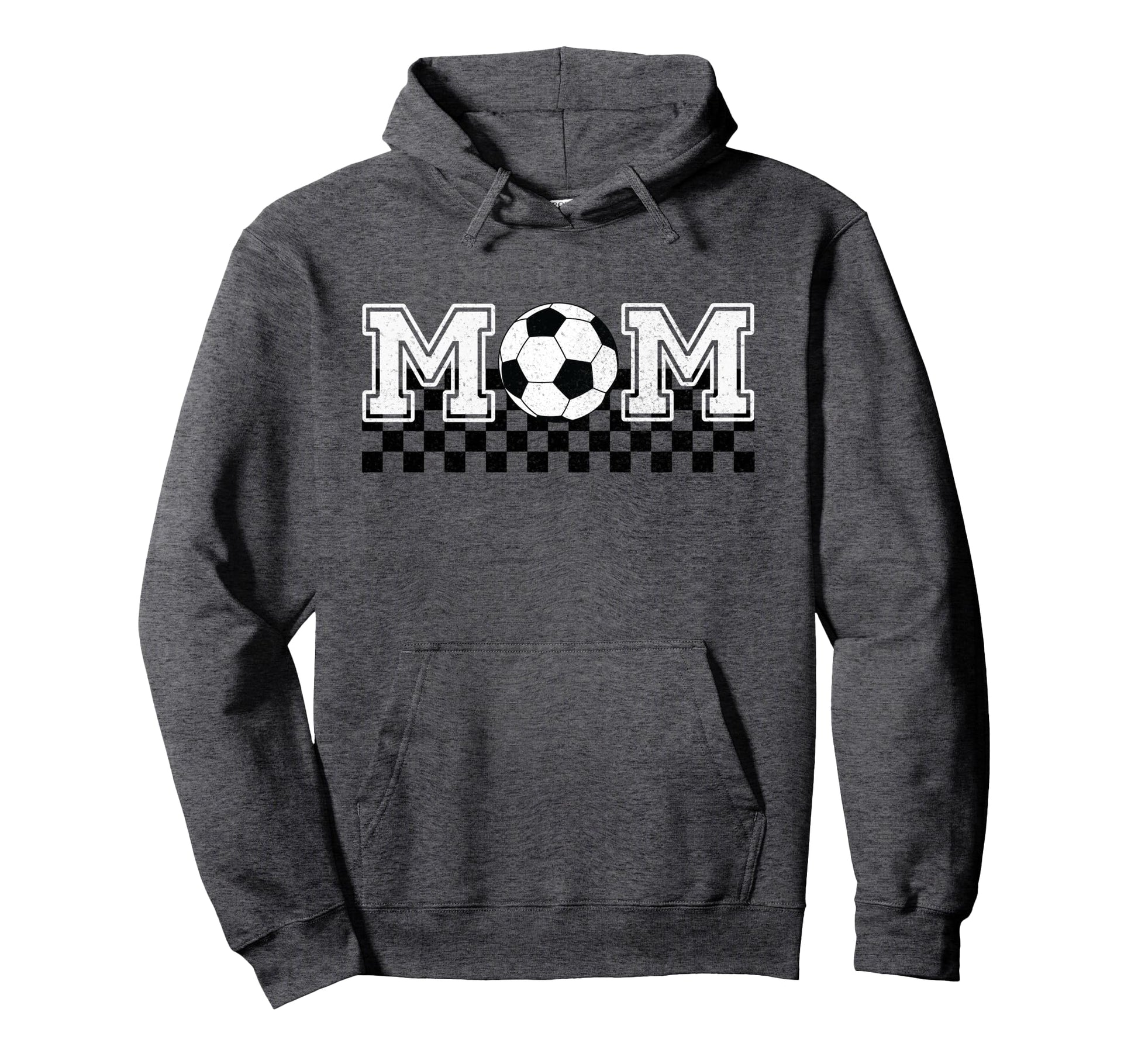 Soccer Mom Soccer Mama Checkered Hoodie - Novelty Apparel Men Women - T-Shirt, Sweatshirt, Hoodie