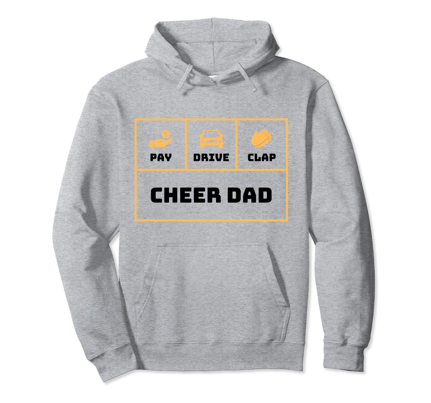 Cheerleading Dad Cheerleader Cheer Hoodie - Fun Novelty Design for Adults - T-Shirt, Sweatshirt, Hoodie