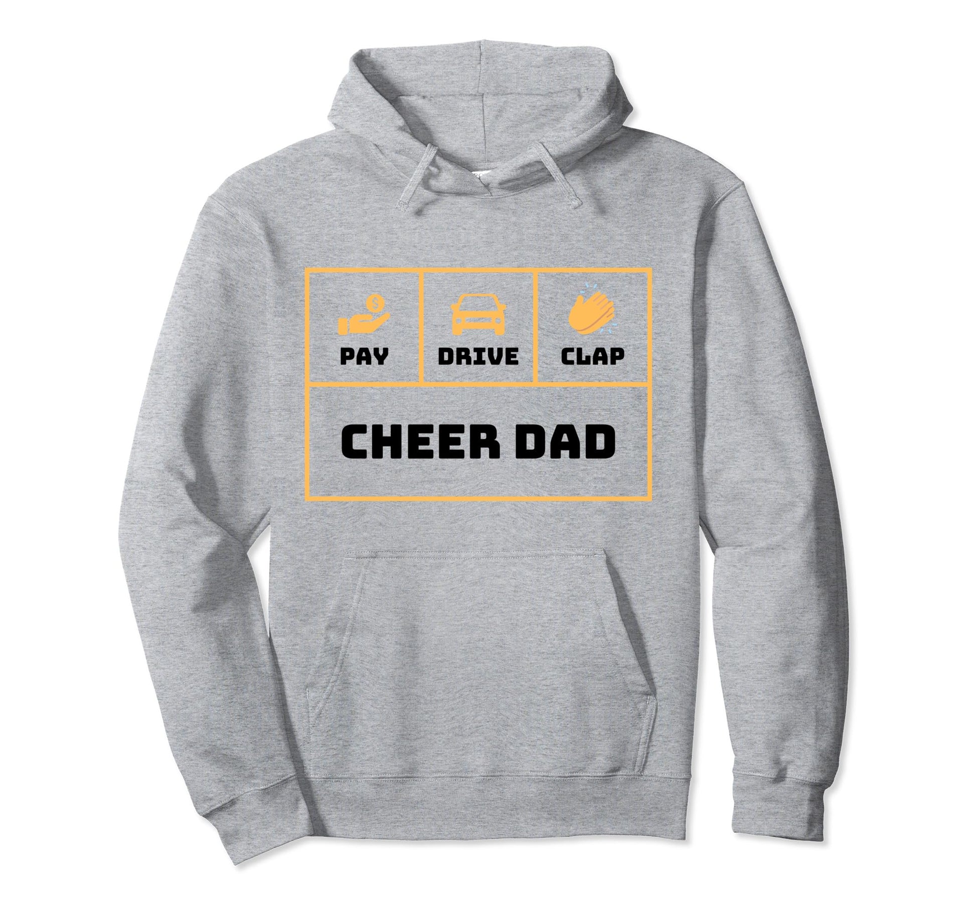 Cheerleading Dad Cheerleader Cheer Hoodie - Fun Novelty Design for Adults - T-Shirt, Sweatshirt, Hoodie