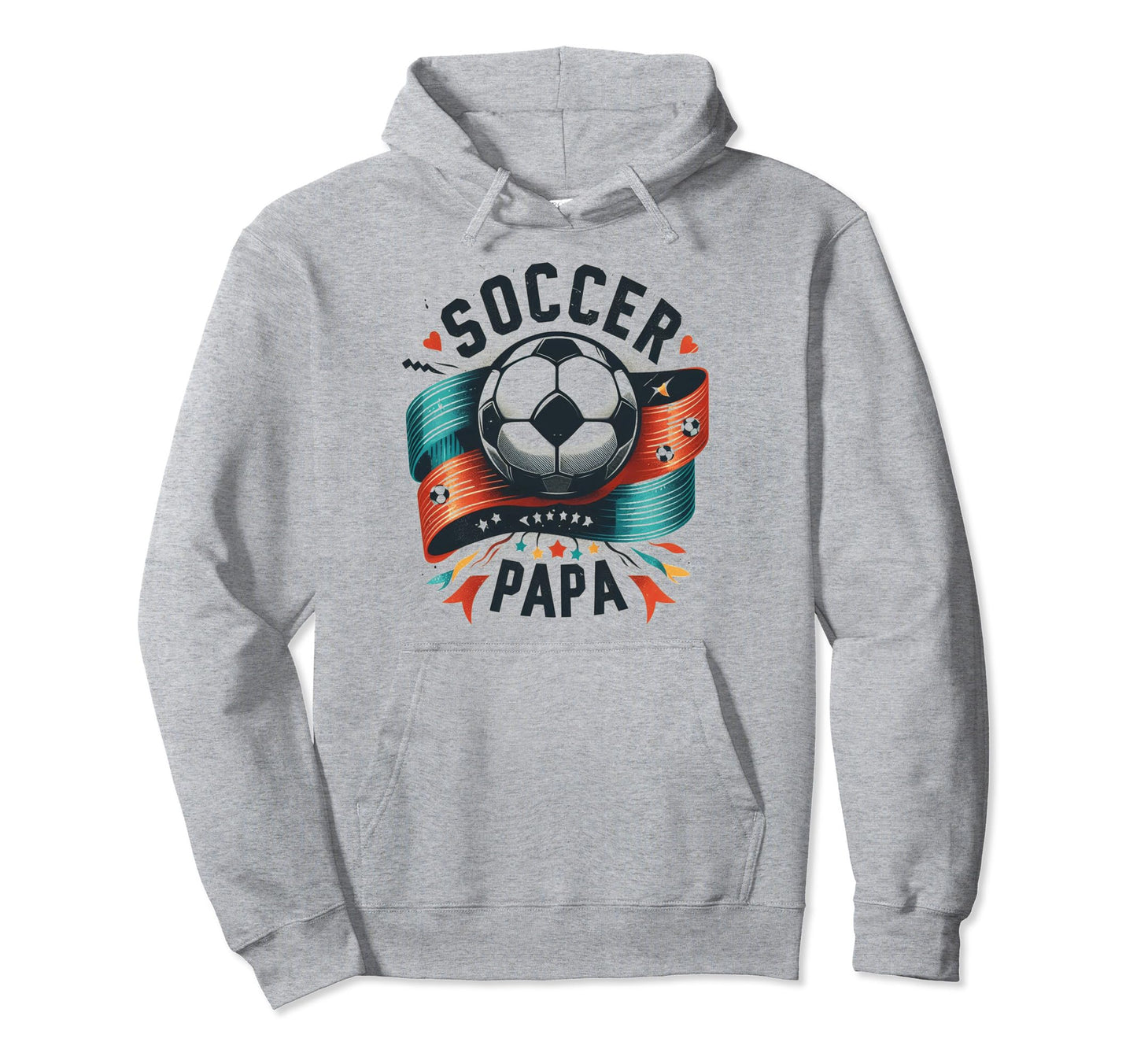 Soccer Papa Family Matching Dad Hoodie - Aesthetic Graphic Men Women - T-Shirt, Sweatshirt, Hoodie