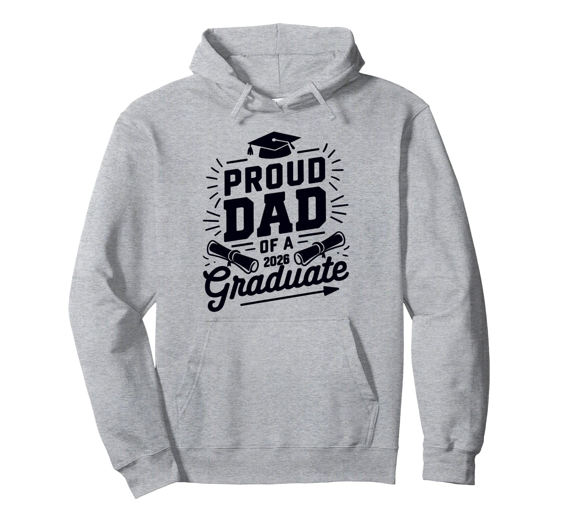 Proud Dad 2026 Graduate Class 2026 Dad Hoodie - Minimalist Print Men Women - T-Shirt, Sweatshirt, Hoodie