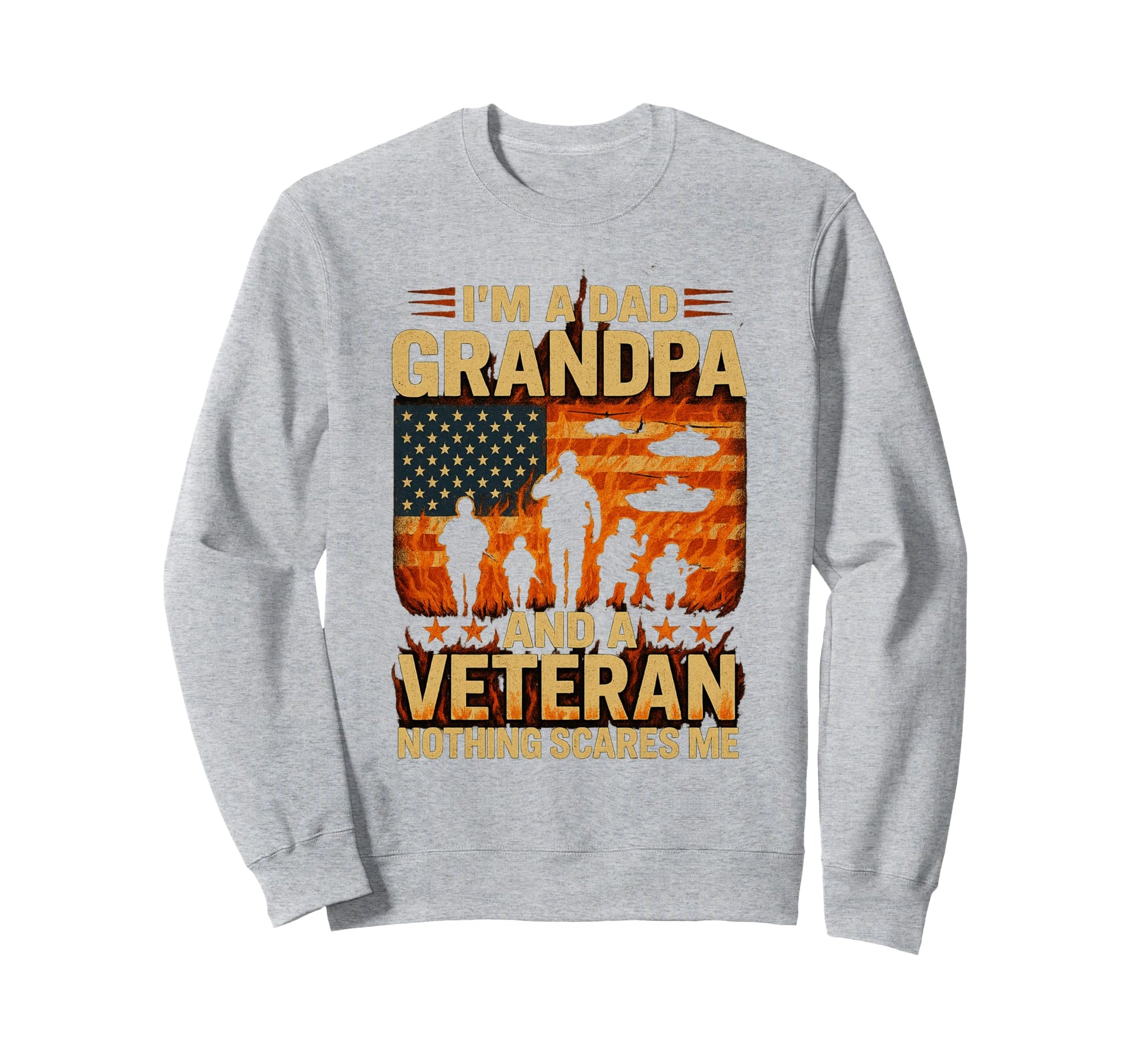 Im Dad Gramdpa Veteran Papa Sweatshirt - Aesthetic Graphic for Adults - T-Shirt, Sweatshirt, Hoodie