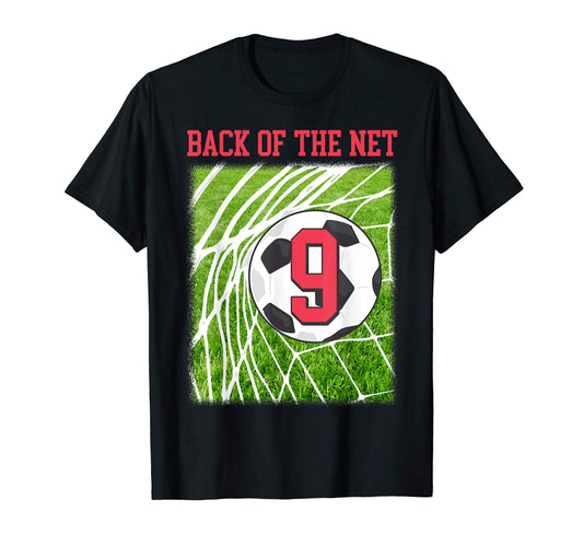 9Th Birthday Football Soccer 9 Years Old T-Shirt - Novelty Apparel Unisex - T-Shirt, Sweatshirt, Hoodie