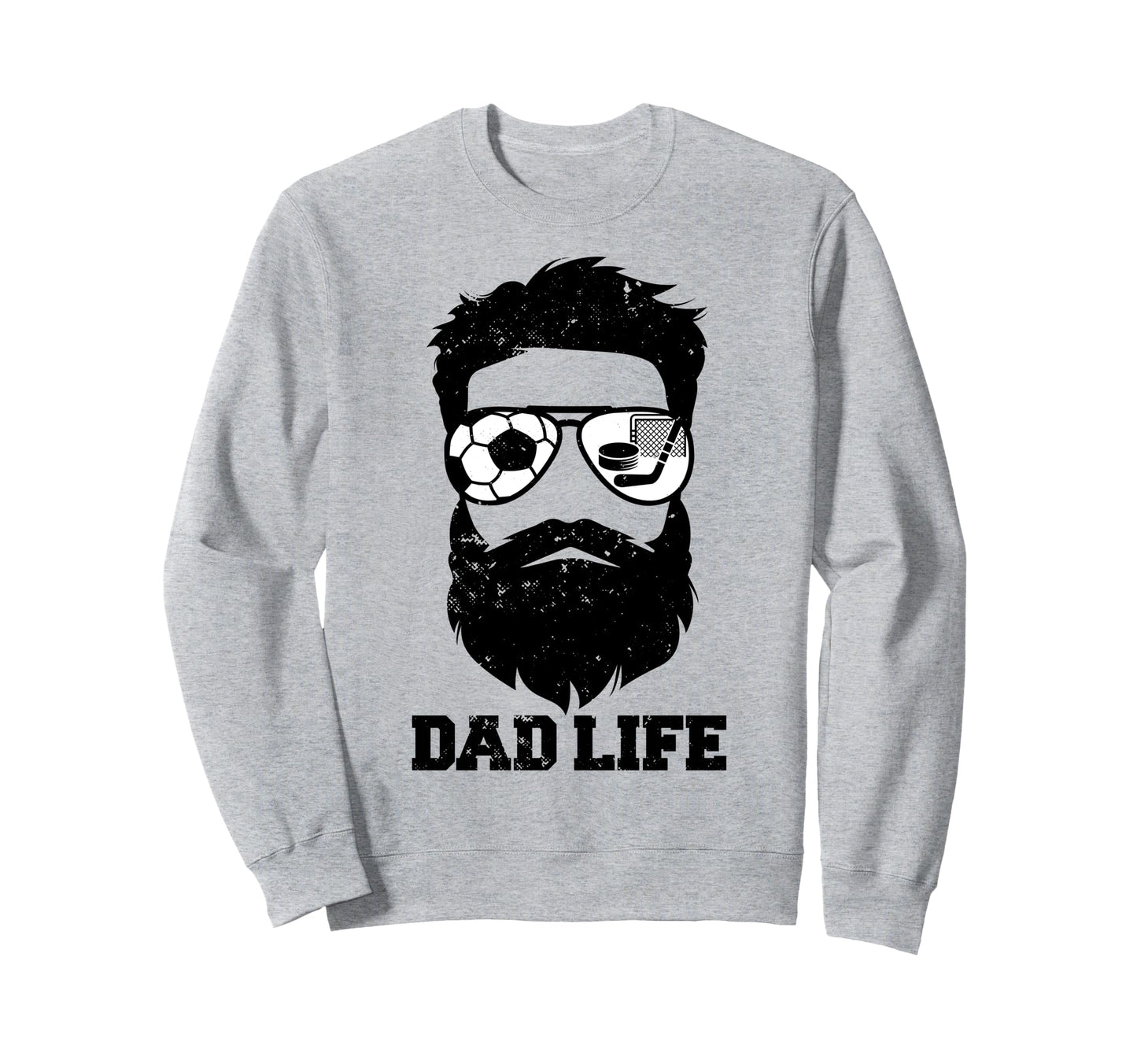 Soccer Hockey Dad Messy Hair Sweatshirt - Casual Everyday Wear Unisex - T-Shirt, Sweatshirt, Hoodie