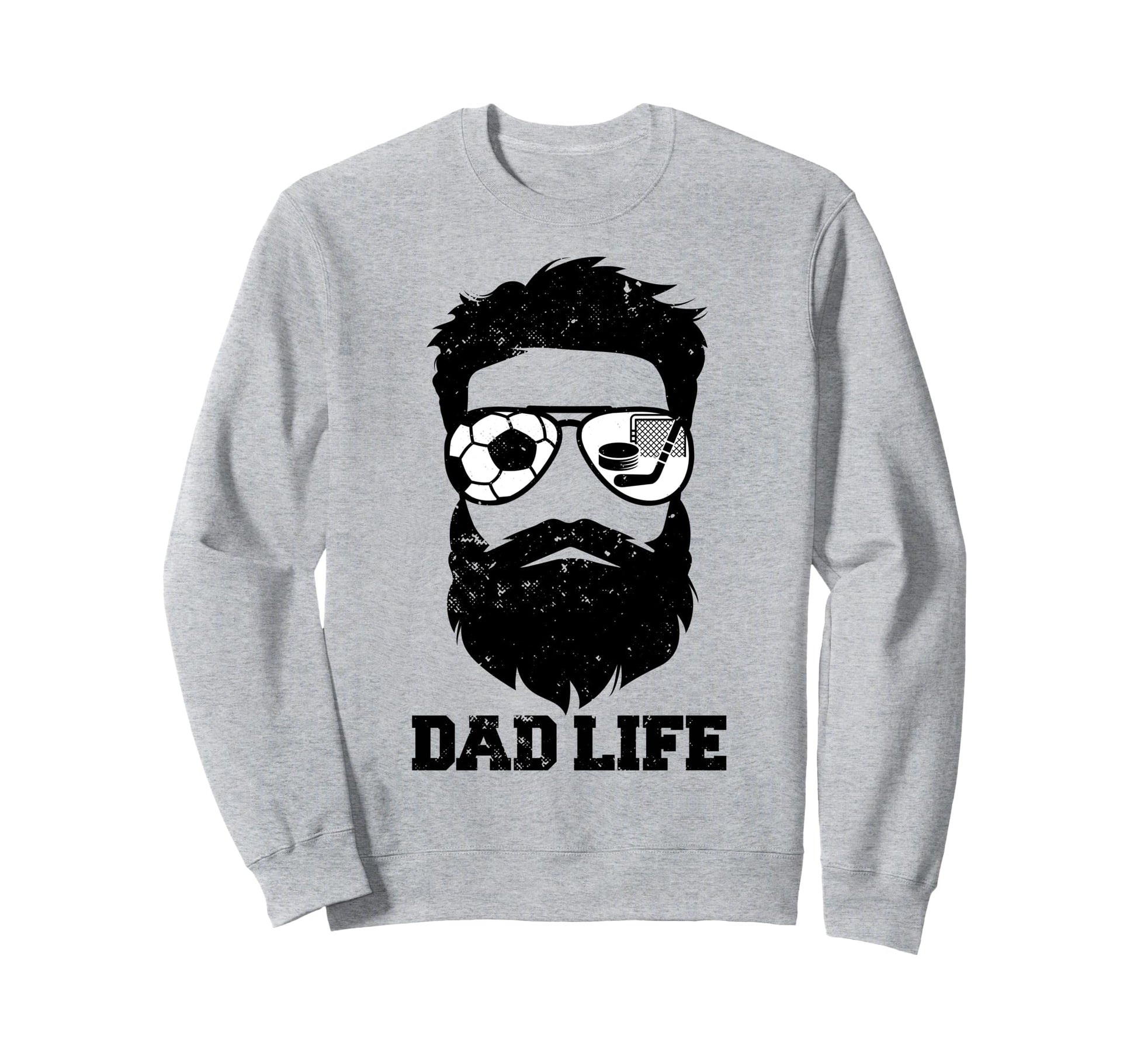 Soccer Hockey Dad Messy Hair Sweatshirt - Casual Everyday Wear Unisex - T-Shirt, Sweatshirt, Hoodie