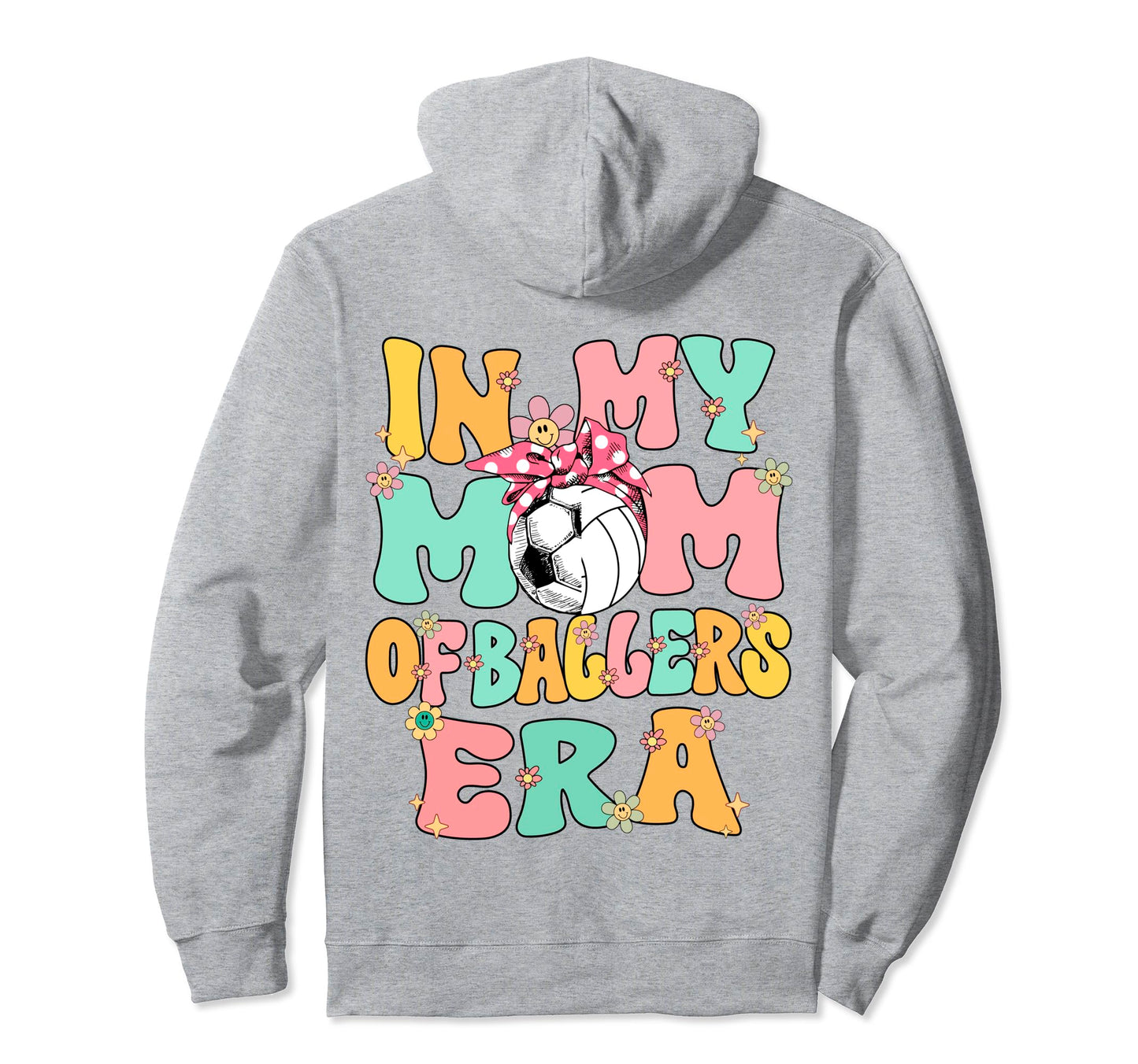 My Mom Ballers Era Groovy Volleyball Hoodie - Minimalist Print Men Women - T-Shirt, Sweatshirt, Hoodie