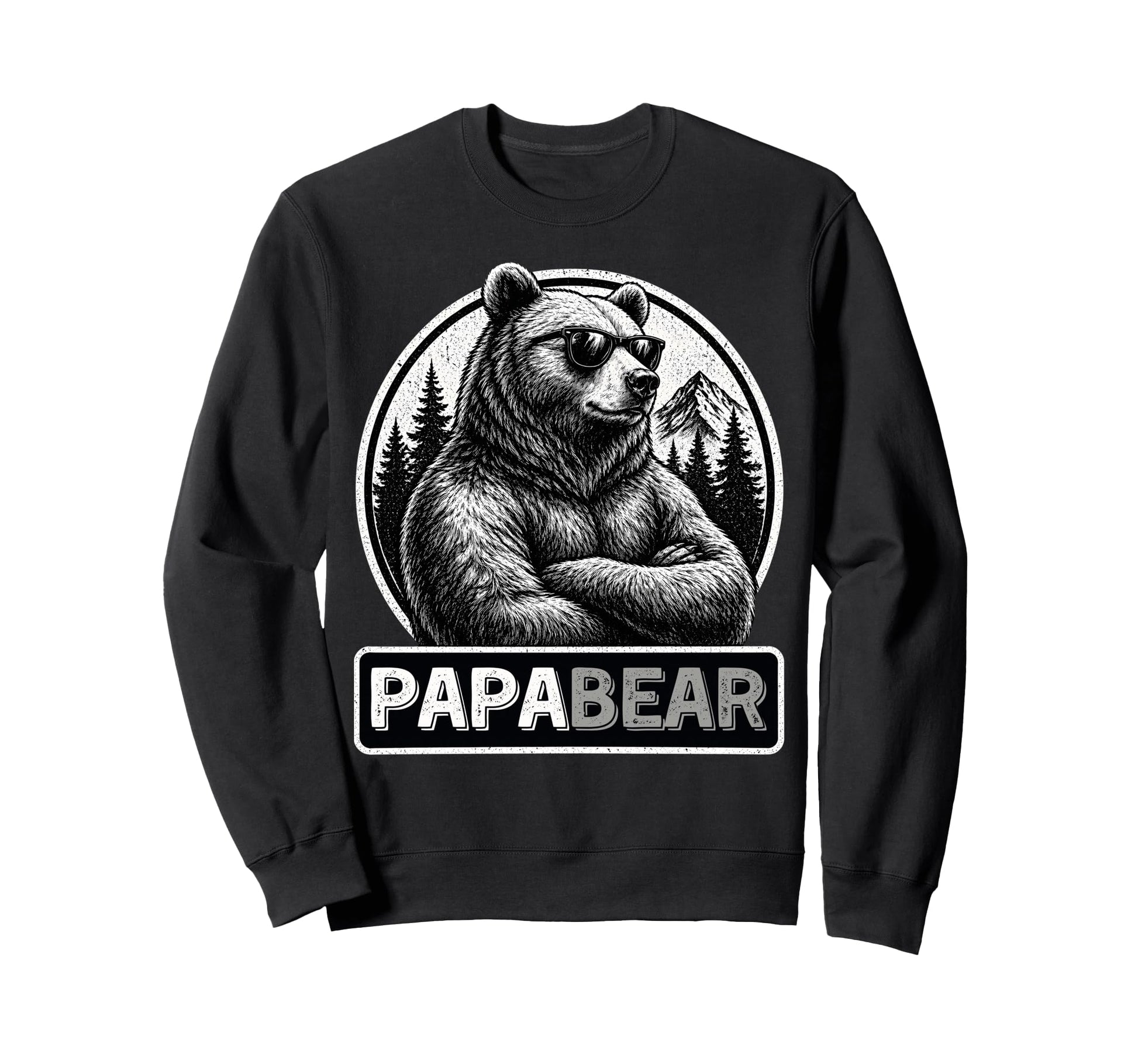 Papa Bear Alpha Father Bear Sweatshirt - Aesthetic Graphic Unisex - T-Shirt, Sweatshirt, Hoodie