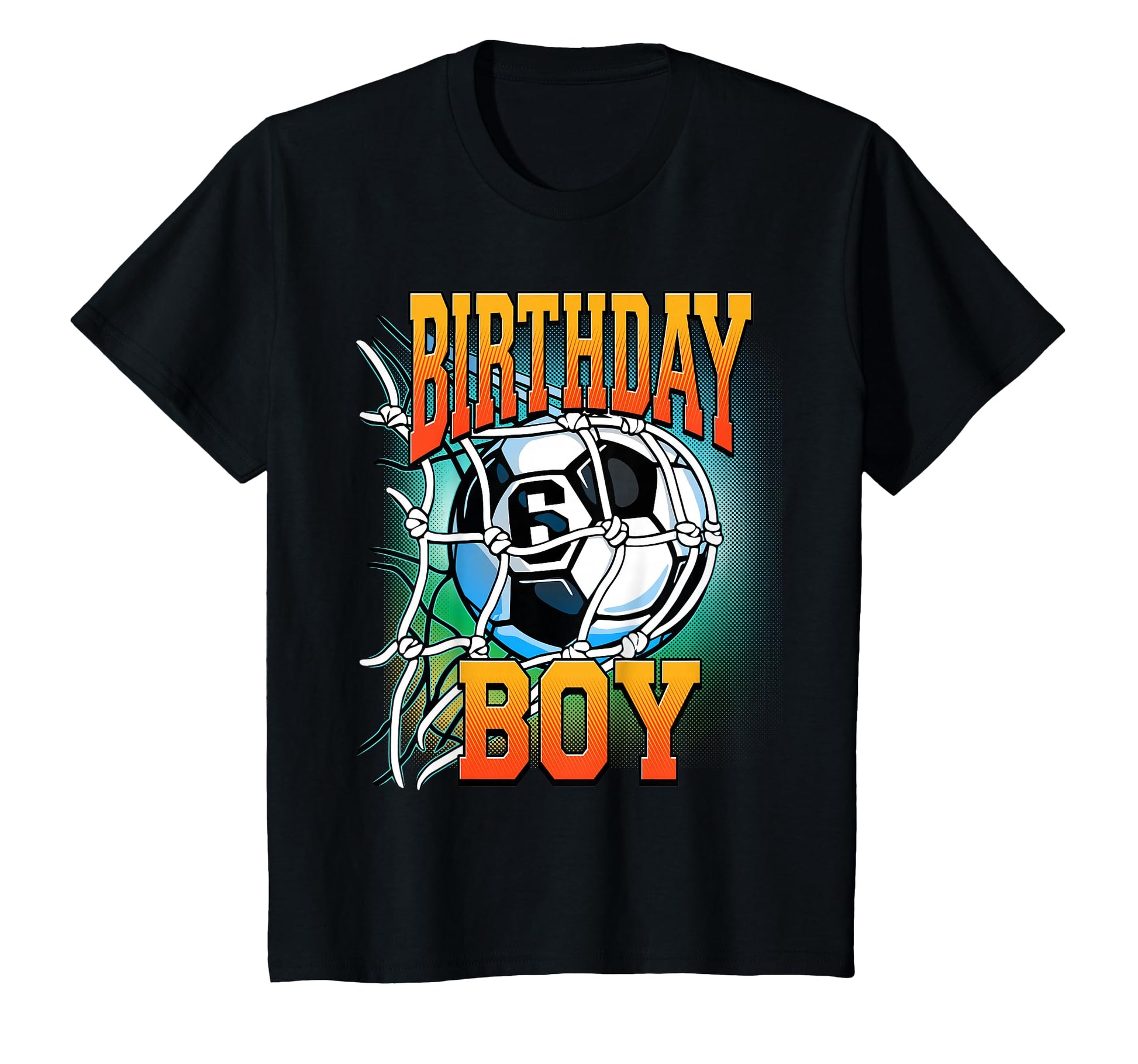 6Th Birthday Soccer Six 6 Years T-Shirt - Casual Everyday Wear Men Women - T-Shirt, Sweatshirt, Hoodie