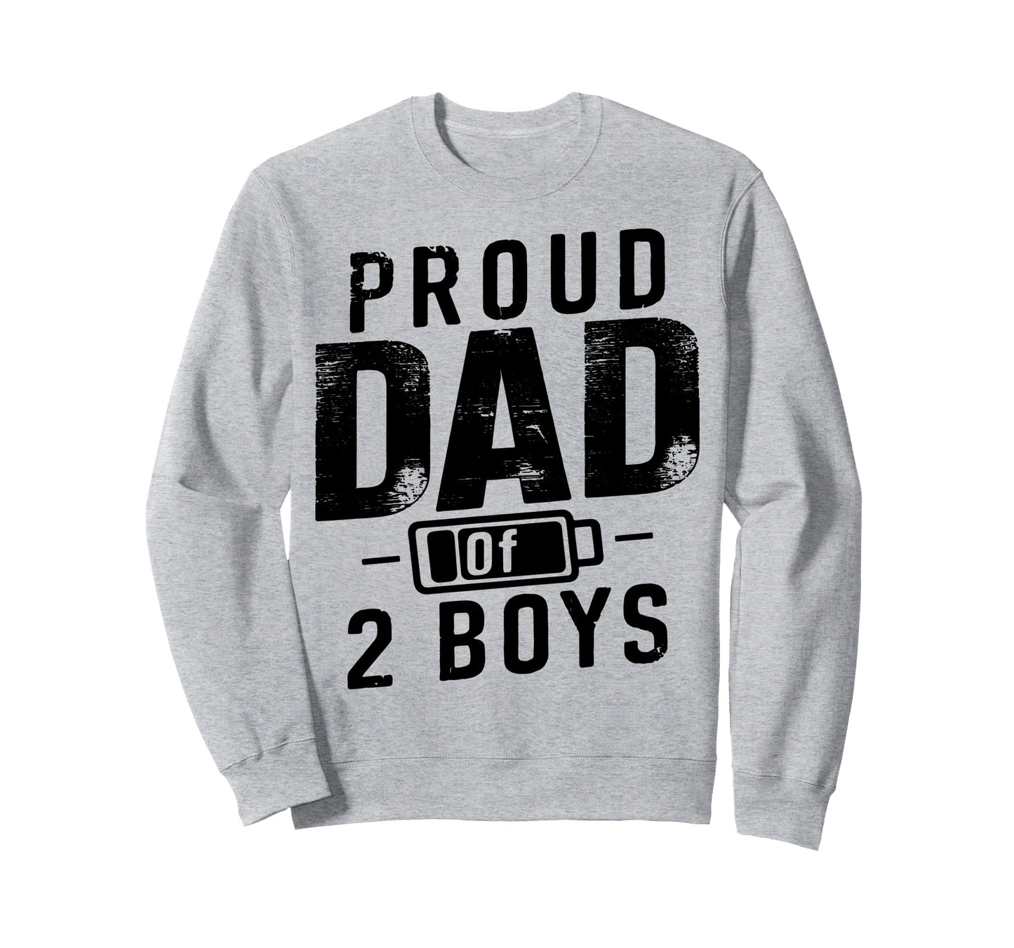 Daddy Two Sons Funny Dad 2 Sweatshirt - Graphic Print for Adults - T-Shirt, Sweatshirt, Hoodie