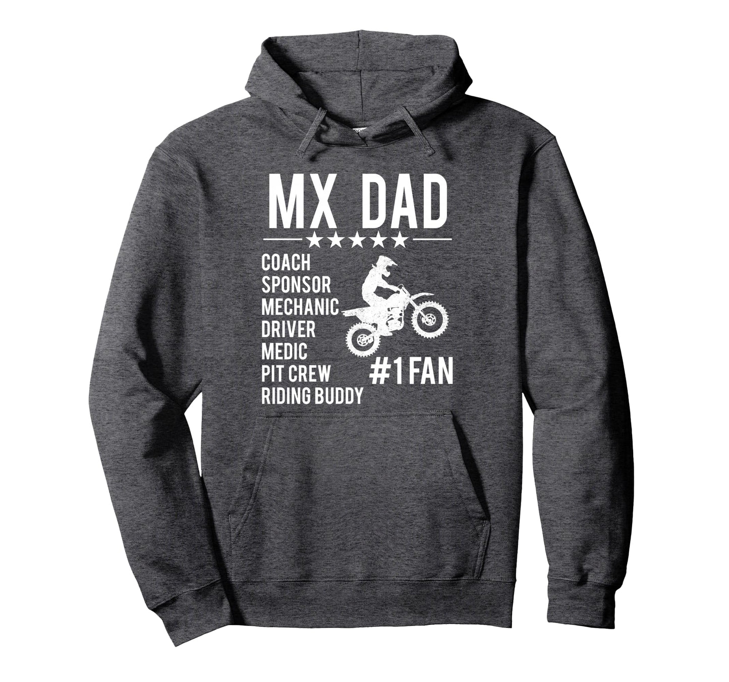 Funny Motocross Mx Dad 1 Fan Dirt Bike Hoodie - Novelty Apparel Unisex - T-Shirt, Sweatshirt, Hoodie