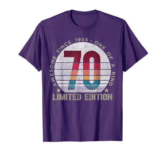 70 Year Old Gifts 1955 70Th T-Shirt - Fun Novelty Design for Adults - T-Shirt, Sweatshirt, Hoodie