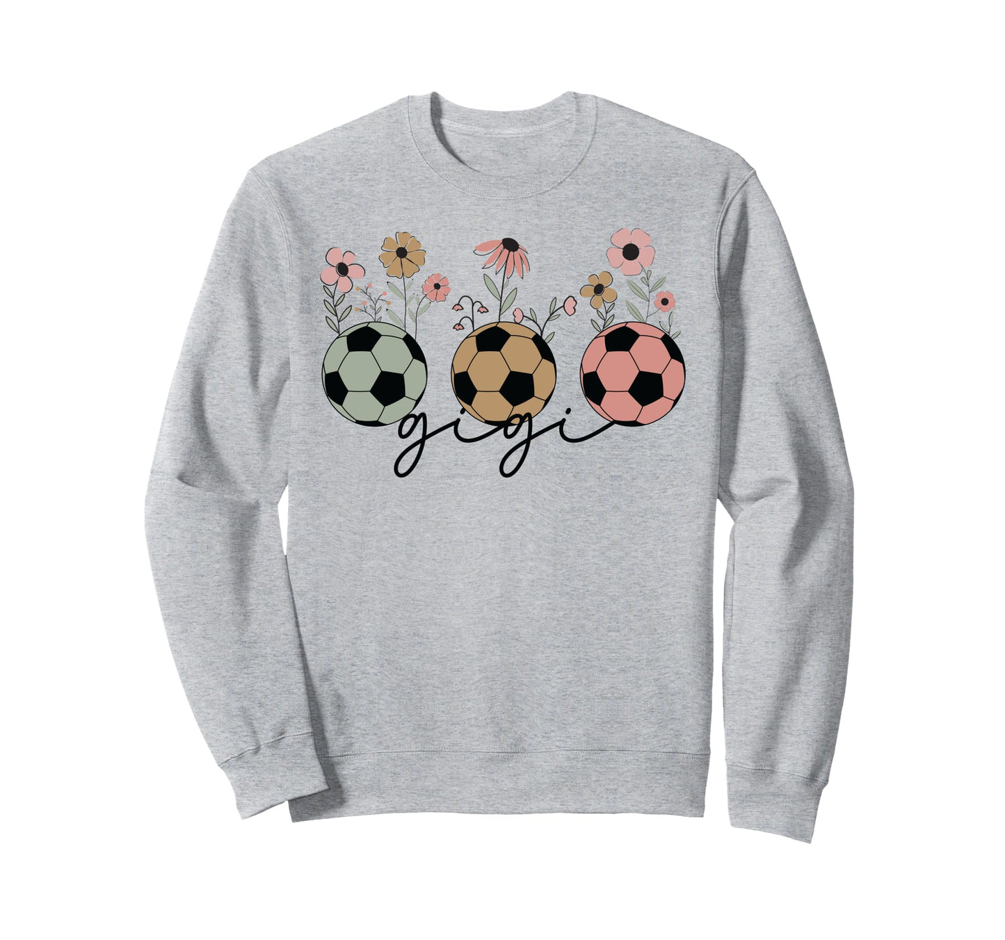 Soccer Gigi Grandma Wildflower Floral Sweatshirt - Custom Art Print Unisex - T-Shirt, Sweatshirt, Hoodie