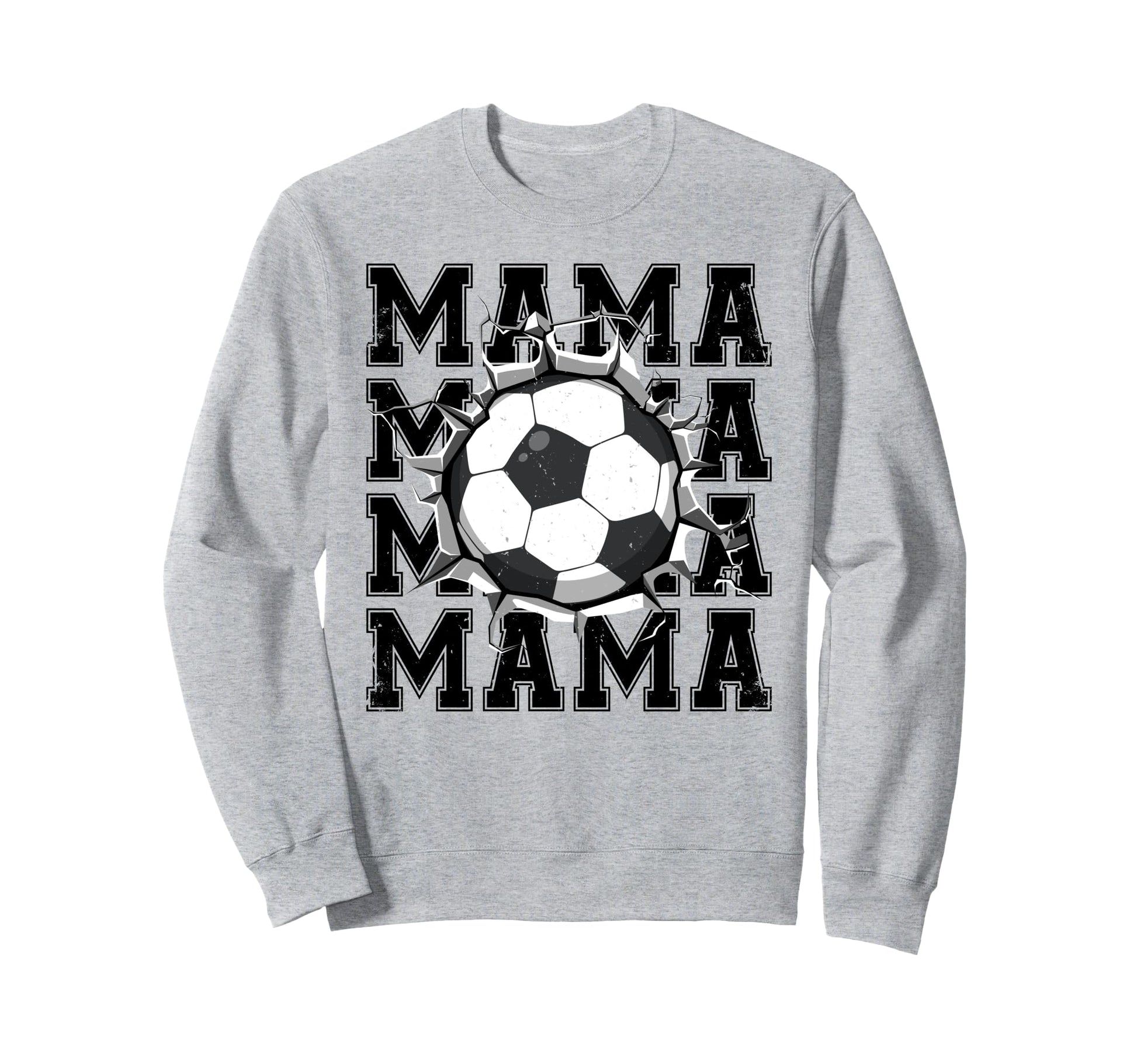 Soccer Mama Cracked Wall Family Sweatshirt - Fun Novelty Design for Adults - T-Shirt, Sweatshirt, Hoodie