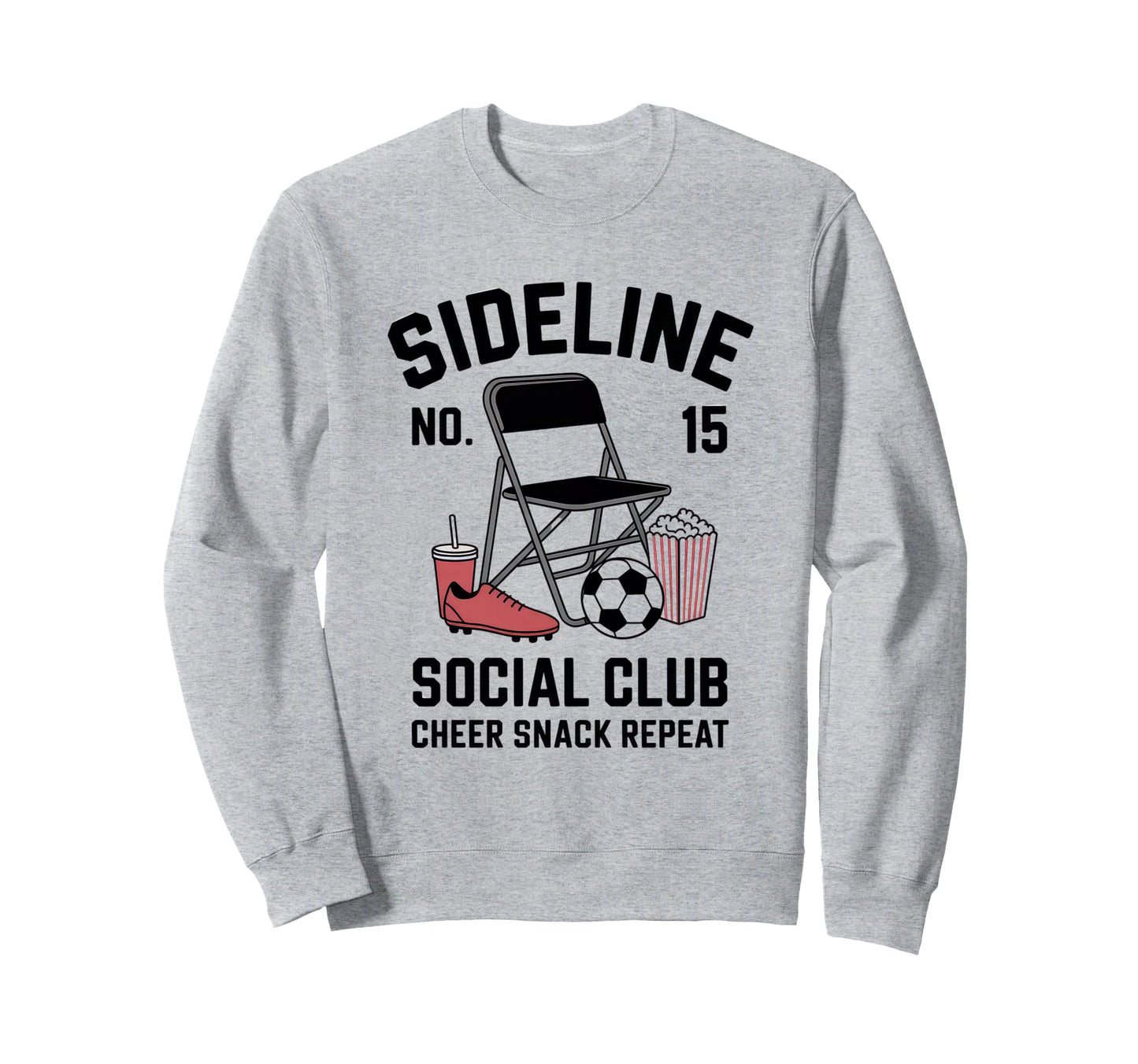 Sideline Social Club Soccer Mom Game Day Sweatshirt - Graphic Print Unisex - T-Shirt, Sweatshirt, Hoodie
