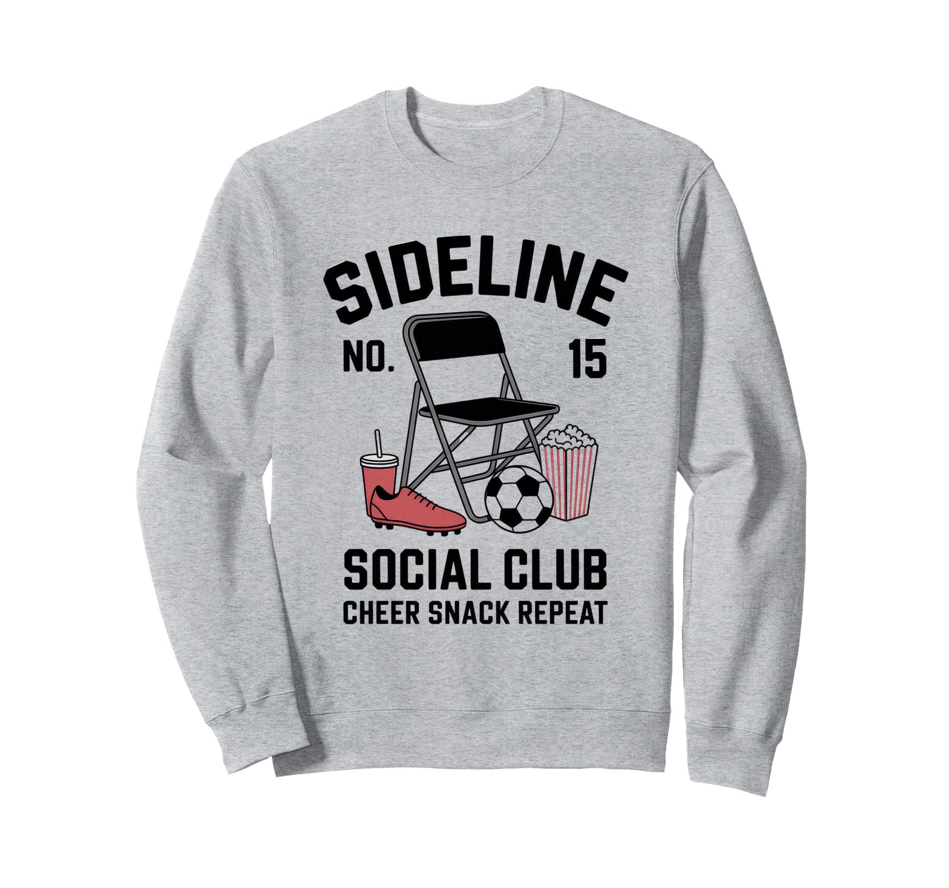 Sideline Social Club Soccer Mom Game Day Sweatshirt - Graphic Print Unisex - T-Shirt, Sweatshirt, Hoodie