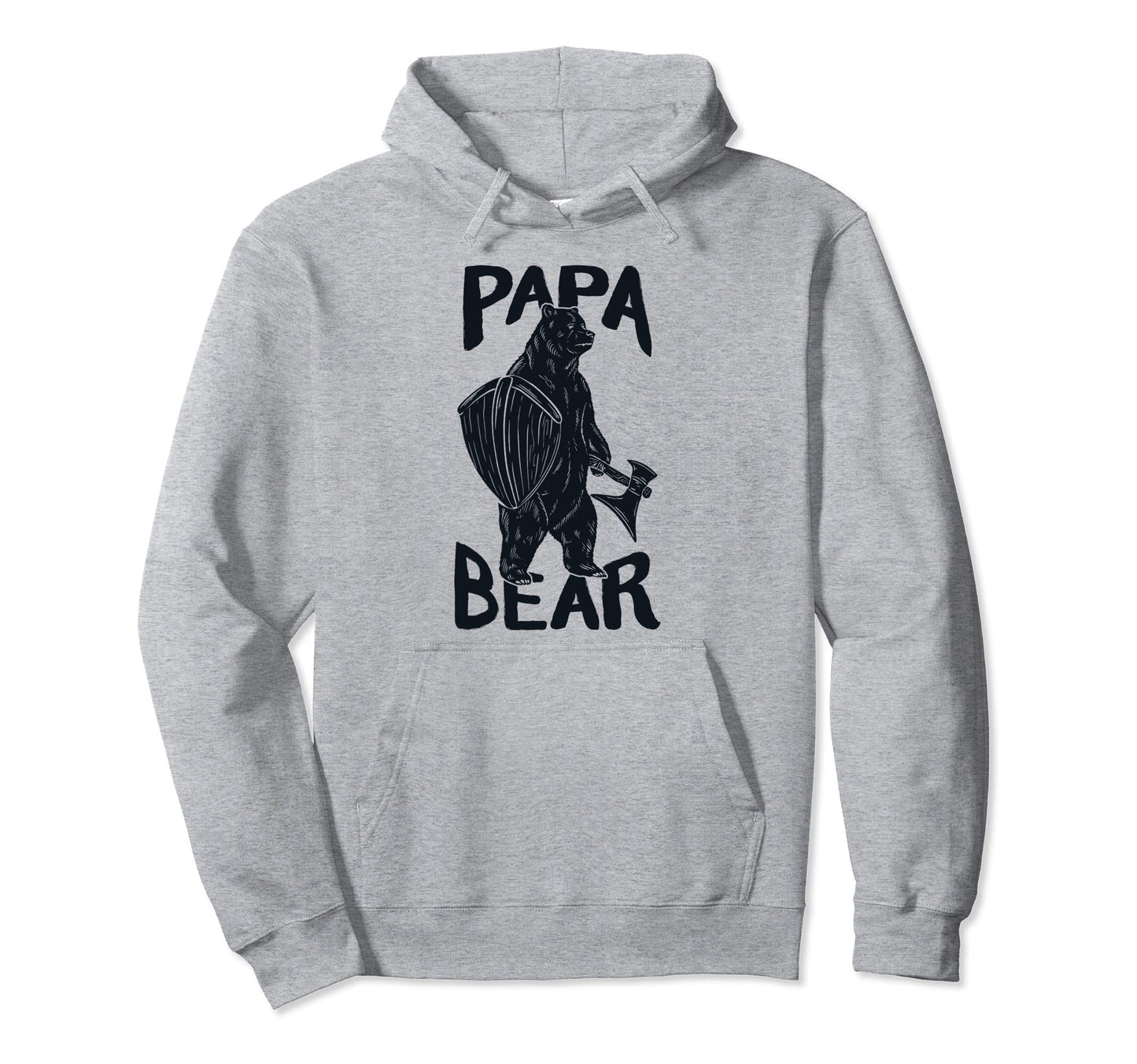 Papa Bear Grizzly Bear Dad Fathers Day Hoodie - Custom Art Print Unisex - T-Shirt, Sweatshirt, Hoodie