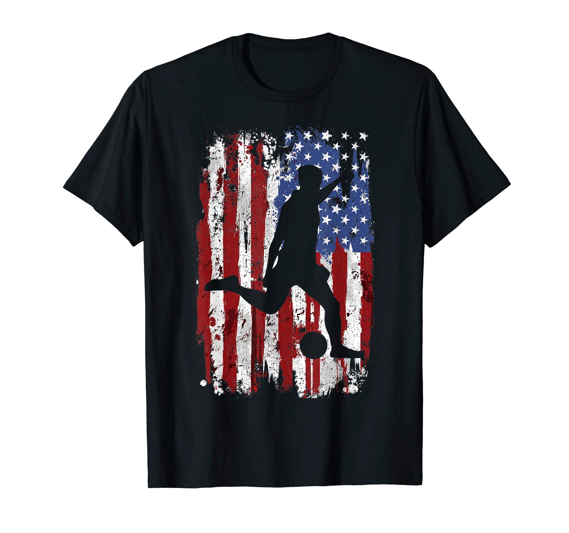 Soccer American Flag T-Shirt - Streetwear Style Unisex - T-Shirt, Sweatshirt, Hoodie