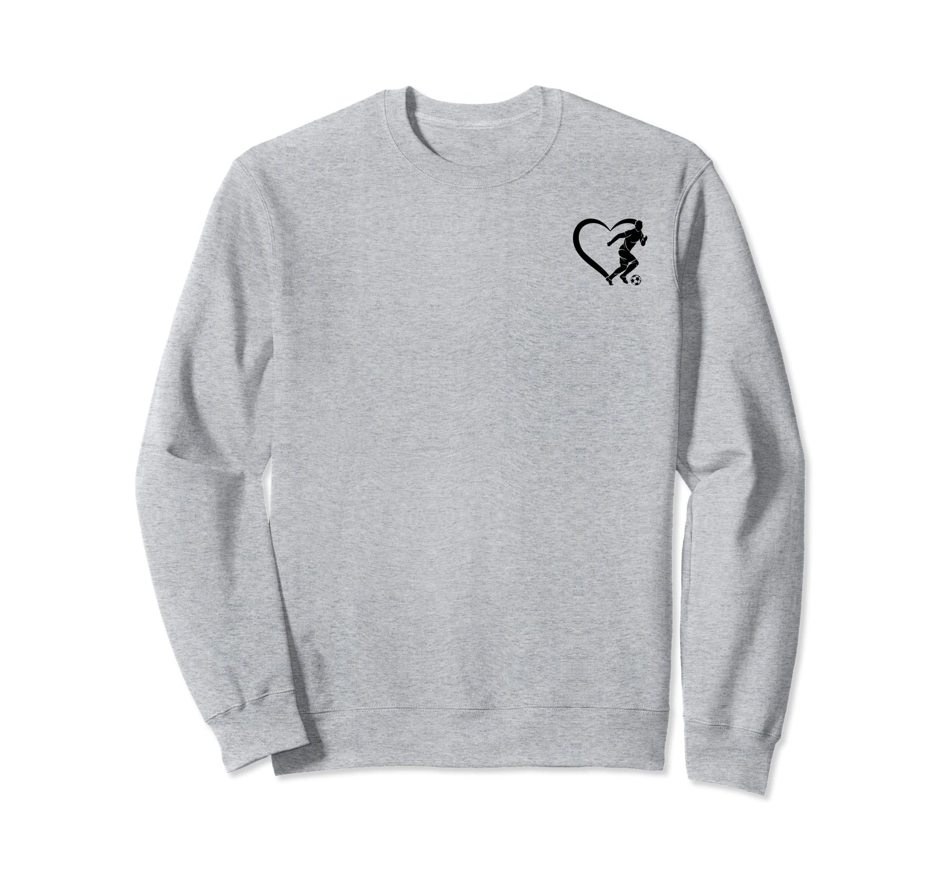 Soccer Player Heart Soccer Sweatshirt - Casual Everyday Wear Men Women - T-Shirt, Sweatshirt, Hoodie