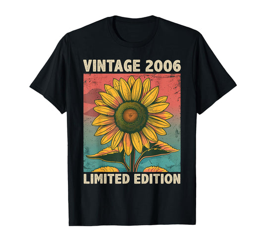 20 Years Old Gift 2006 Sunflower Lover T-Shirt - Trendy Graphic Unisex - T-Shirt, Sweatshirt, Hoodie