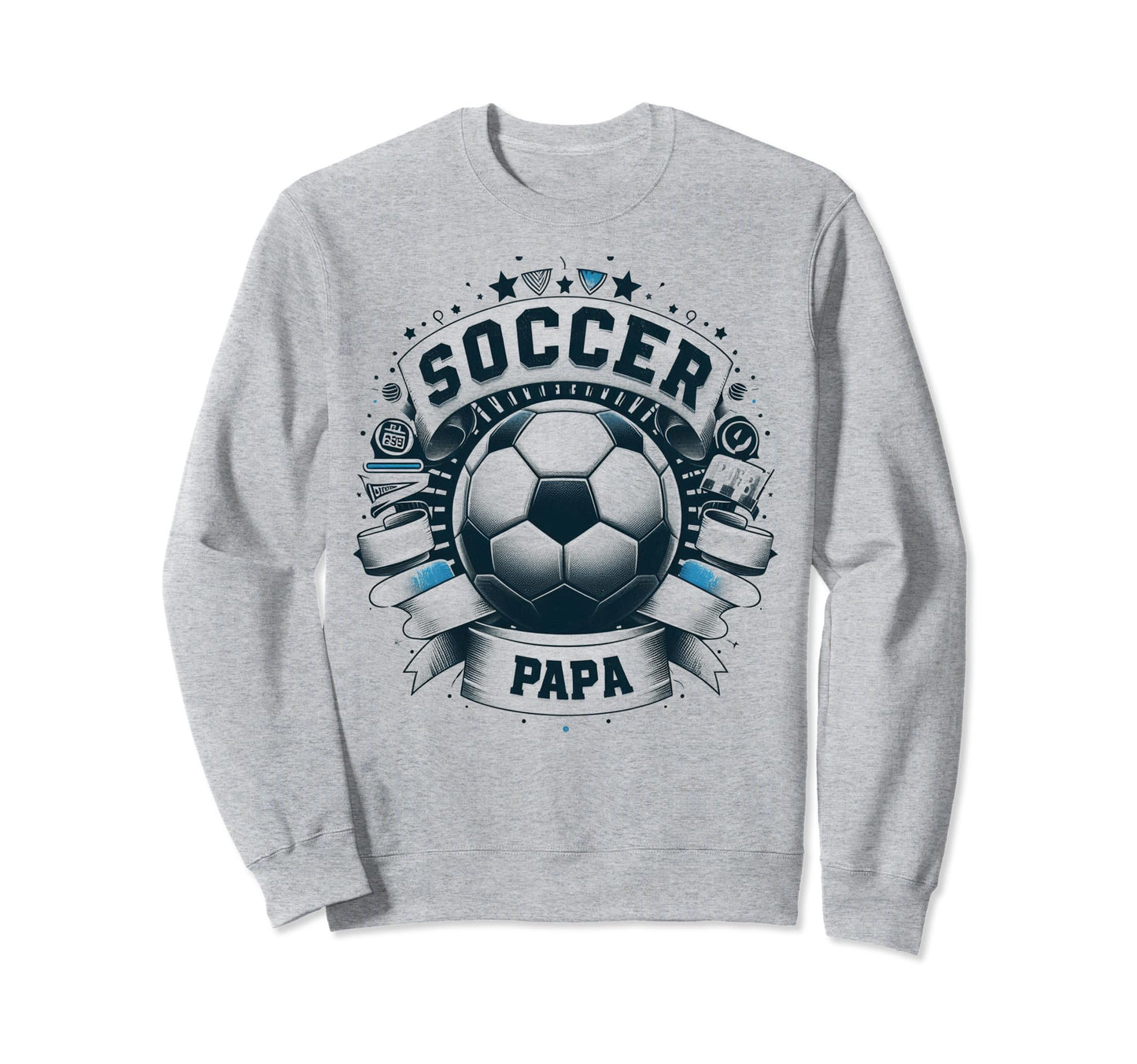 Soccer Papa Family Matching Dad Sweatshirt - Minimalist Print for Adults - T-Shirt, Sweatshirt, Hoodie