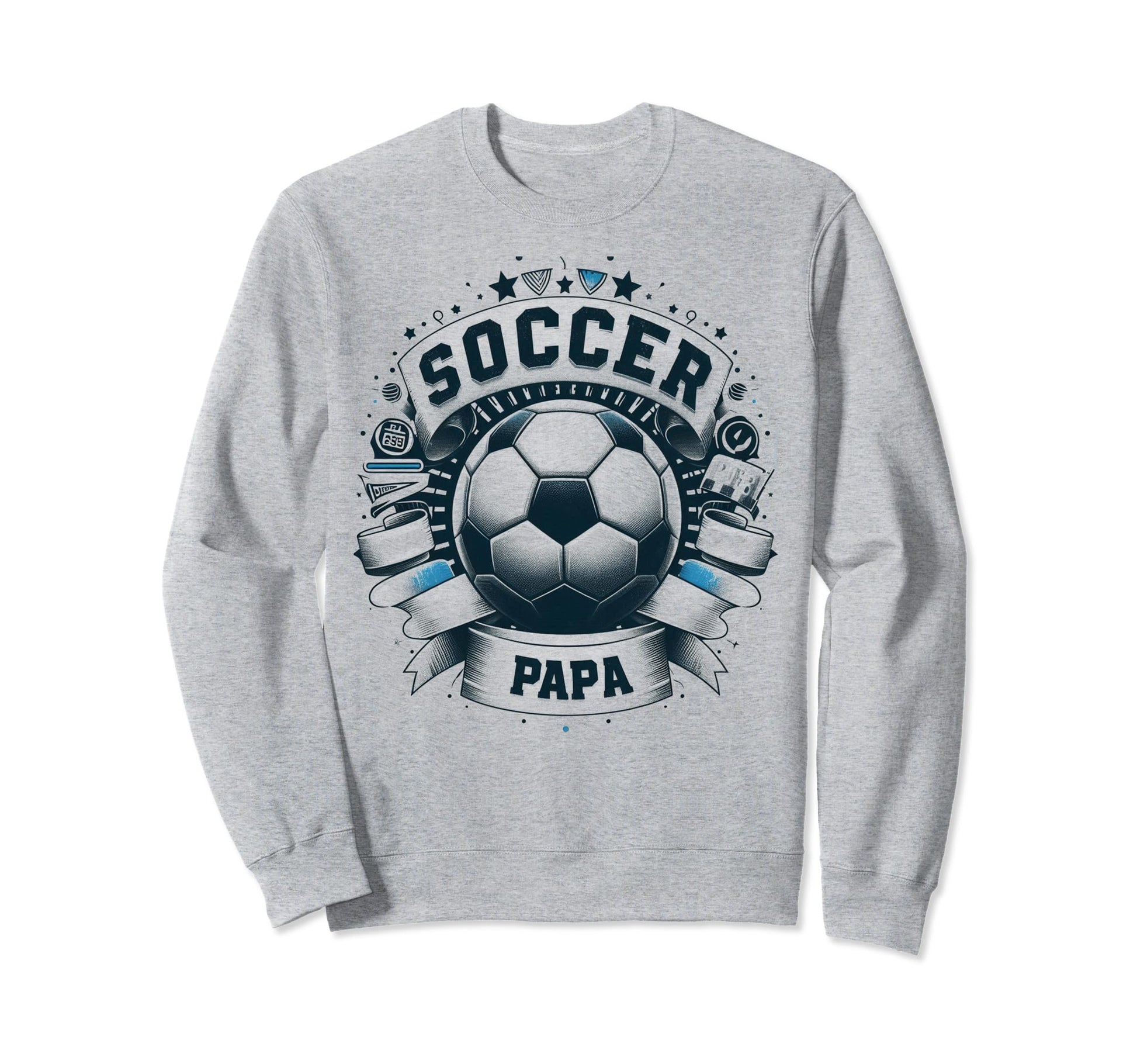 Soccer Papa Family Matching Dad Sweatshirt - Minimalist Print for Adults - T-Shirt, Sweatshirt, Hoodie