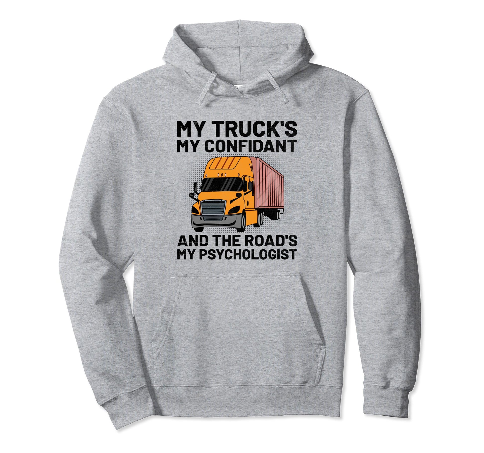 Trucker Driving Dad Trucker Father Truck Hoodie - Unique Graphic Unisex - T-Shirt, Sweatshirt, Hoodie