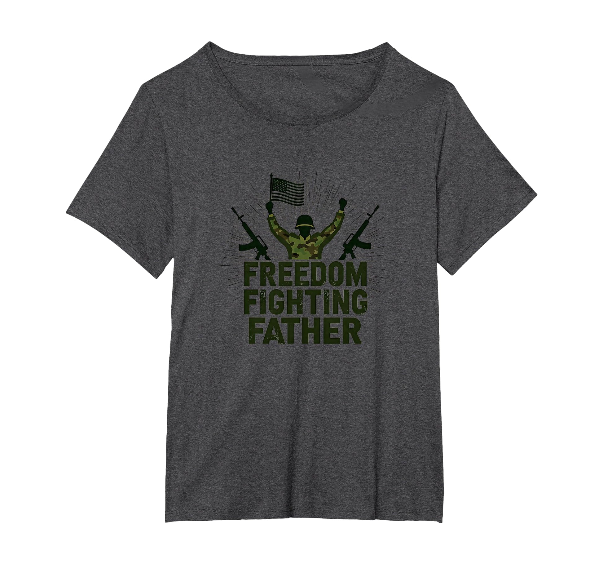 Army Dad Freedom Fighting Father T-Shirt - Custom Art Print for Adults - T-Shirt, Sweatshirt, Hoodie