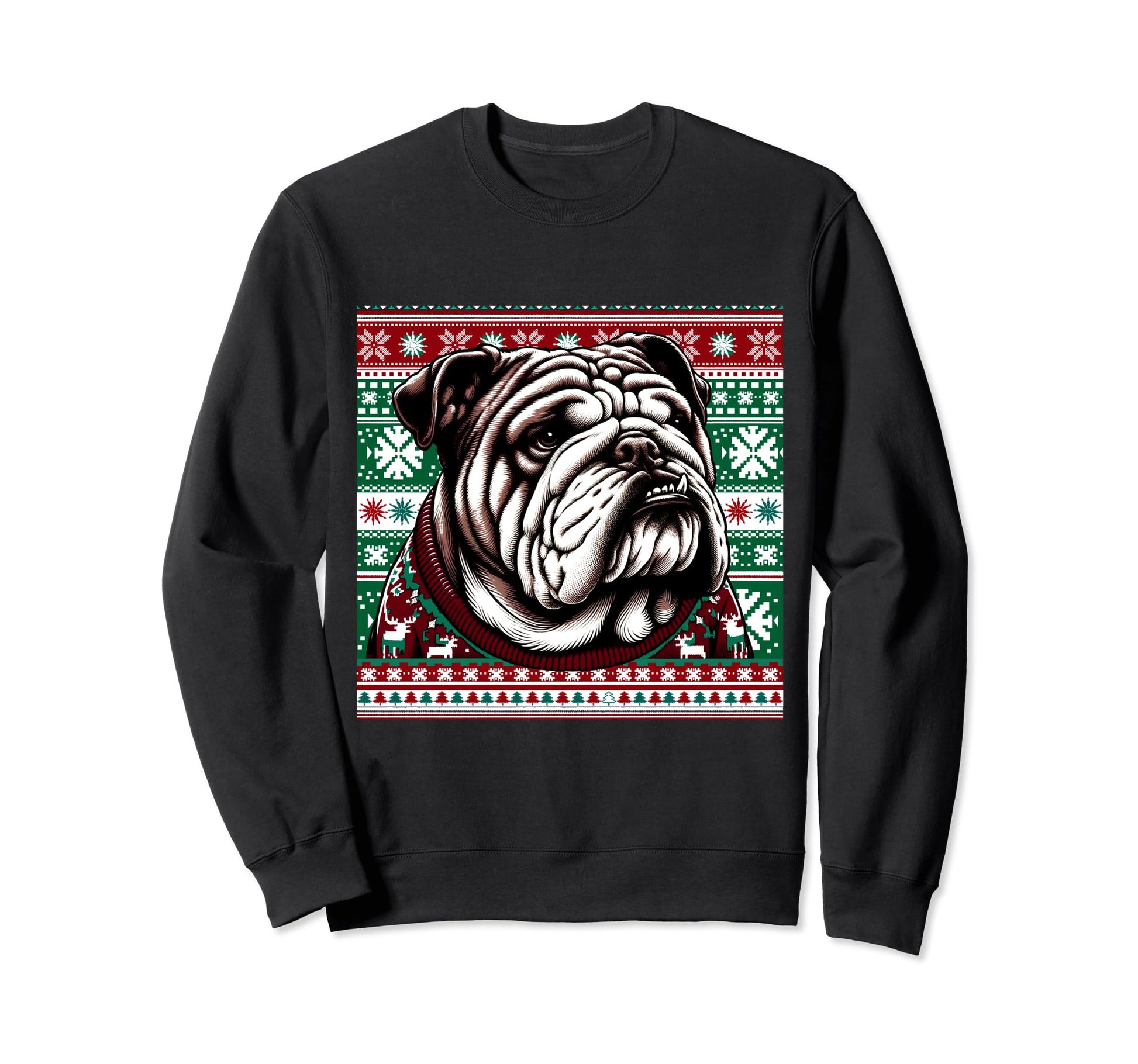 Ugly Bulldog Face Sweatshirt - Trendy Graphic Unisex - T-Shirt, Sweatshirt, Hoodie