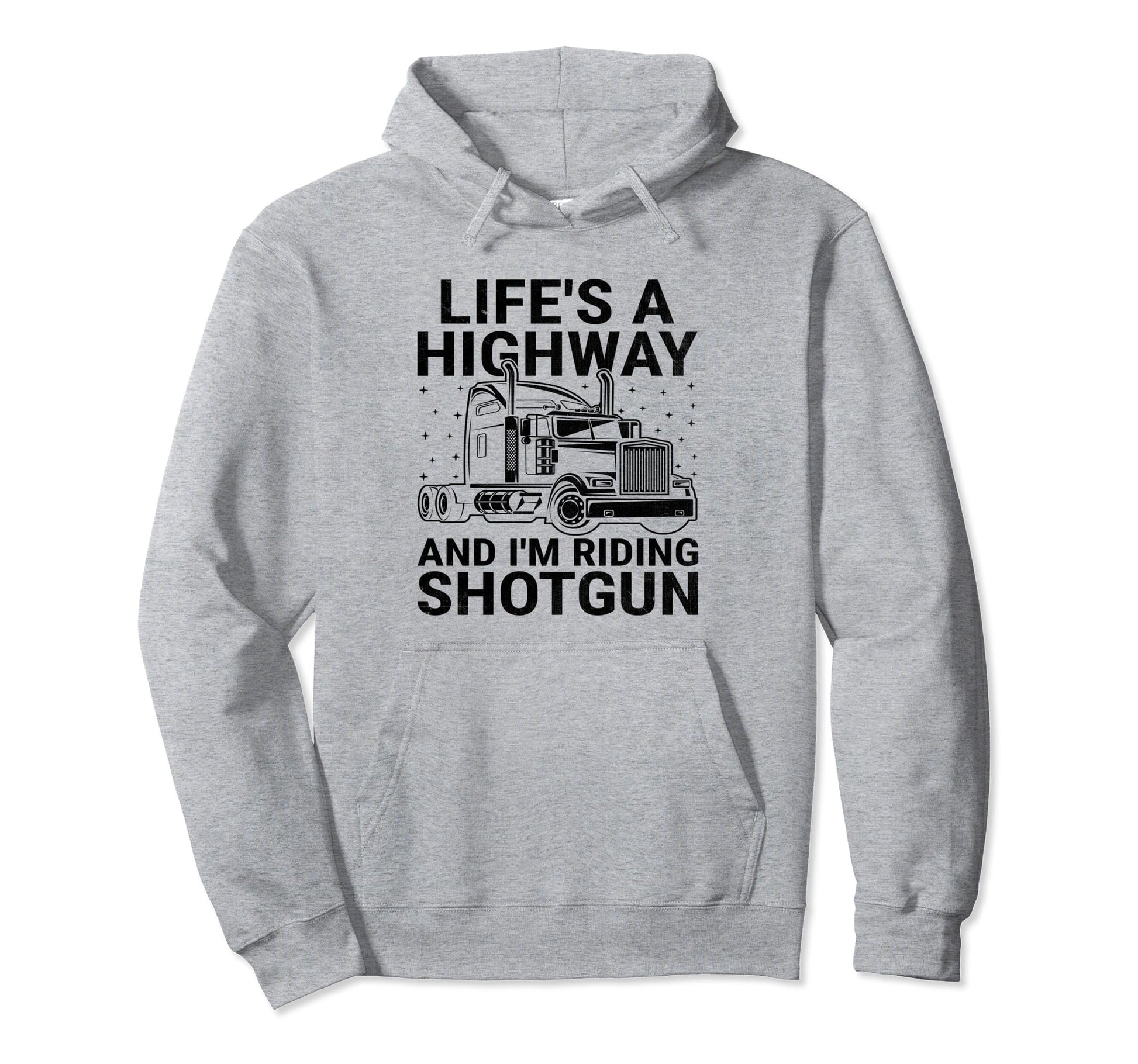 Trucker Driving Dad Trucker Father Hoodie - Minimalist Print Men Women - T-Shirt, Sweatshirt, Hoodie