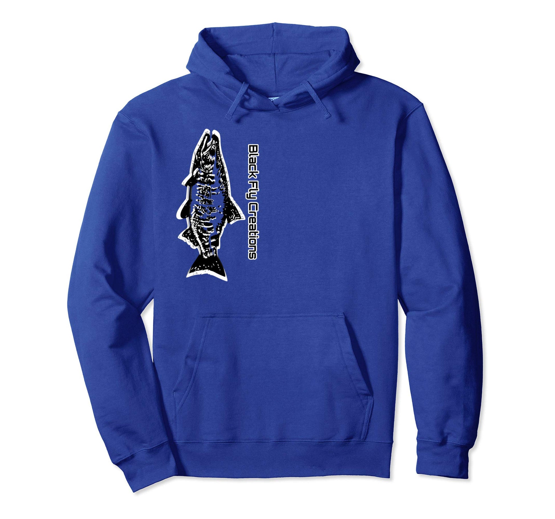 Trout Fishing Gift Fishermen Dads Fly Hoodie - Minimalist Print for Adults - T-Shirt, Sweatshirt, Hoodie