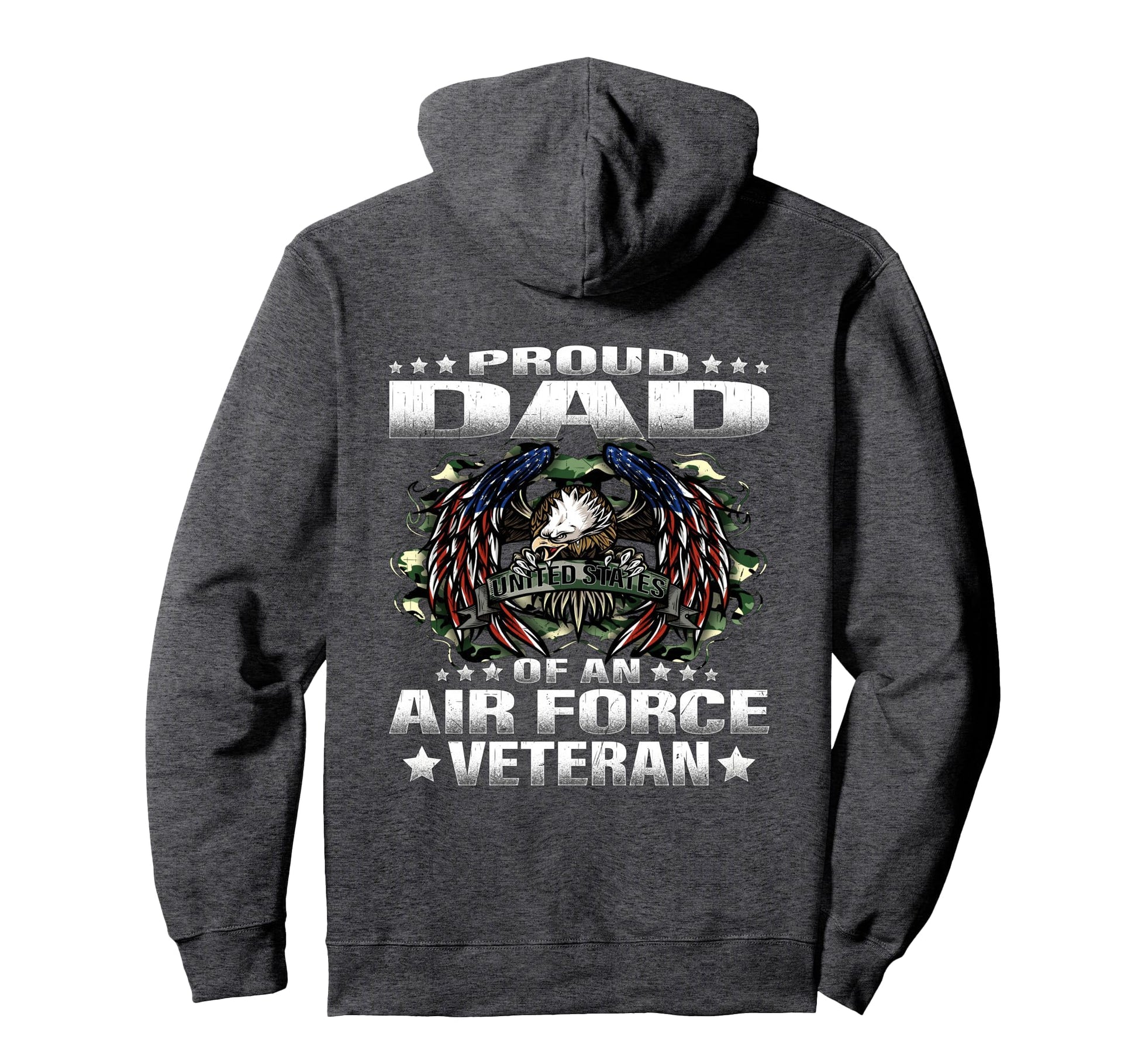 Proud Dad Air Force Veteran Military Hoodie - Aesthetic Graphic Men Women - T-Shirt, Sweatshirt, Hoodie