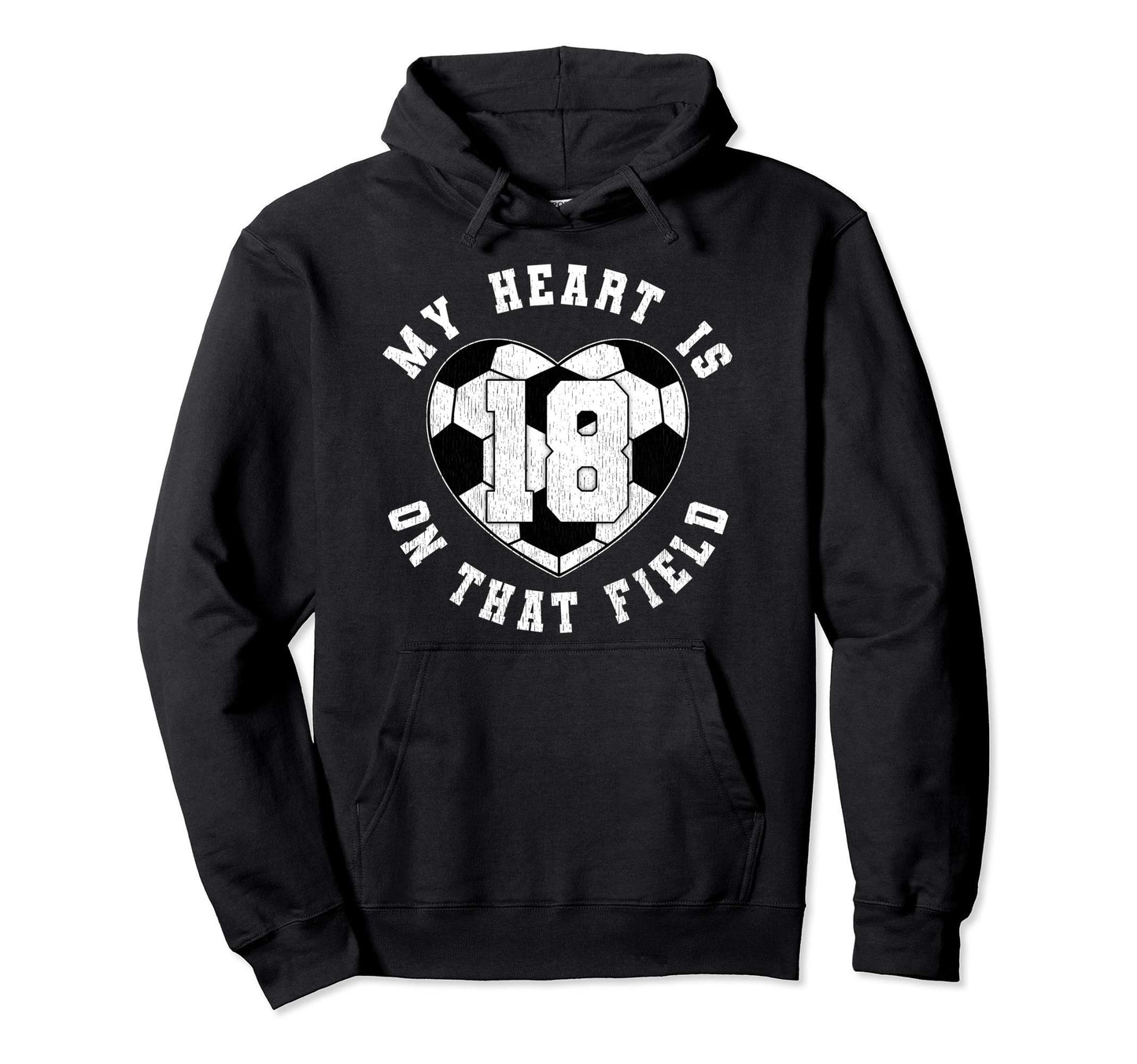 Soccer Player Mom Dad Jersey Number 18 Hoodie - Streetwear Style Men Women - T-Shirt, Sweatshirt, Hoodie