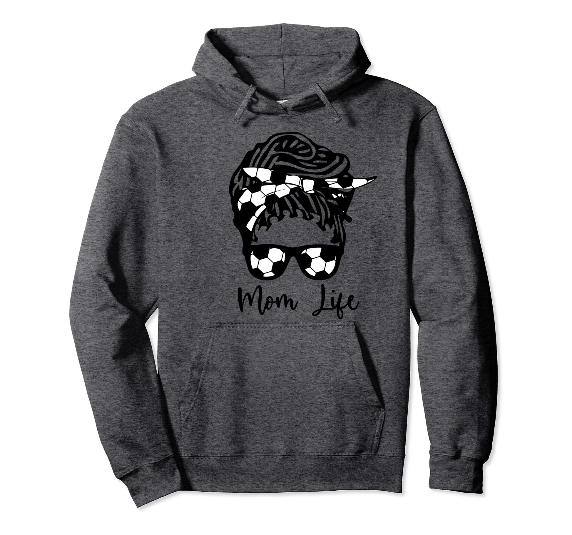 Soccer Mom African American Mom Hoodie - Casual Everyday Wear Men Women - T-Shirt, Sweatshirt, Hoodie