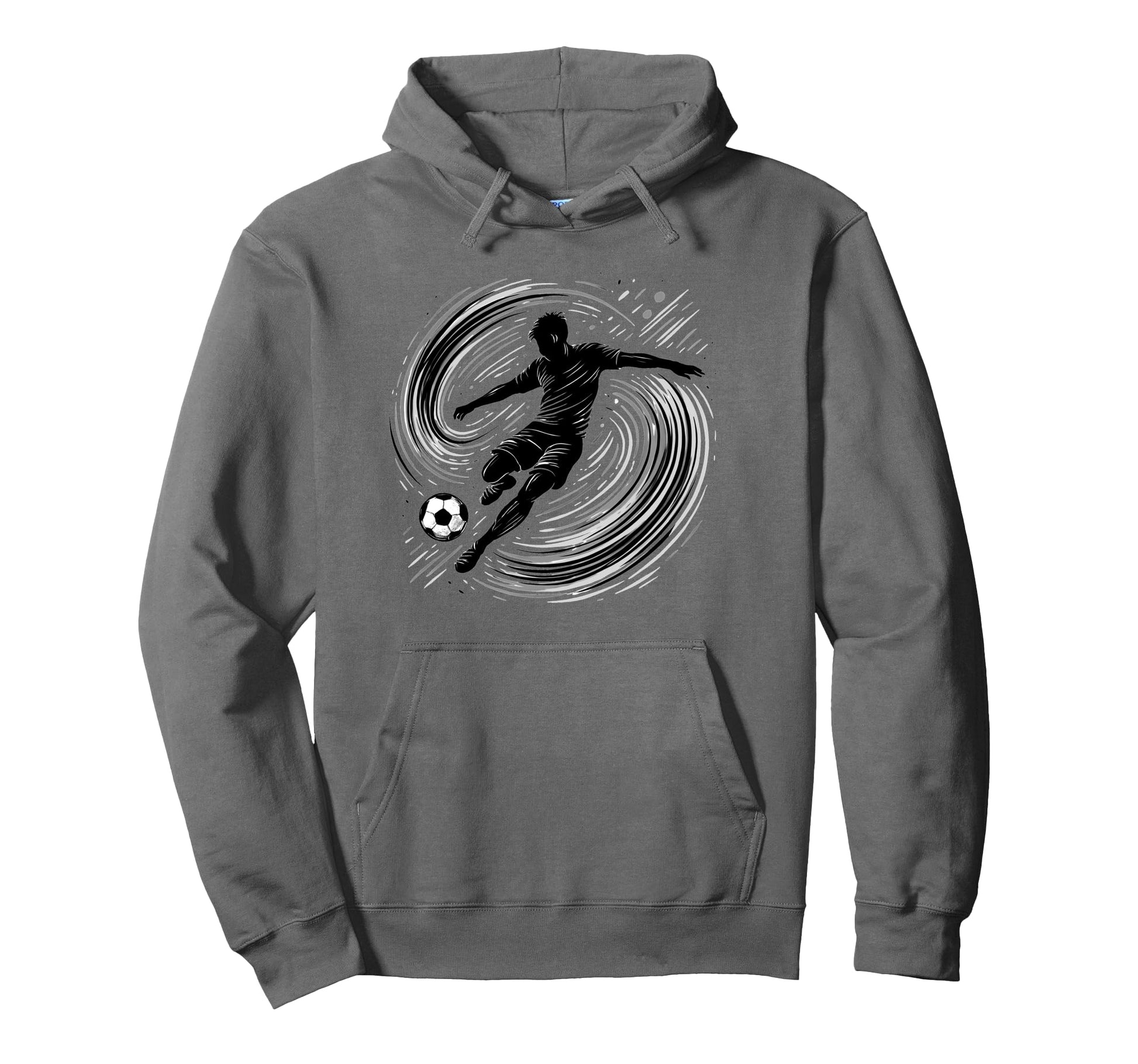Powerful Soccer Kick And Teen Fans Hoodie - Casual Everyday Wear Men Women - T-Shirt, Sweatshirt, Hoodie