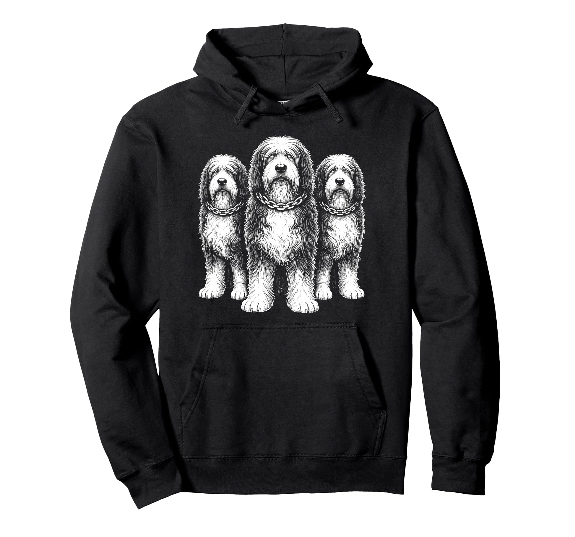 Bearded Collie Dog Illustration Hoodie - Streetwear Style Men Women - T-Shirt, Sweatshirt, Hoodie