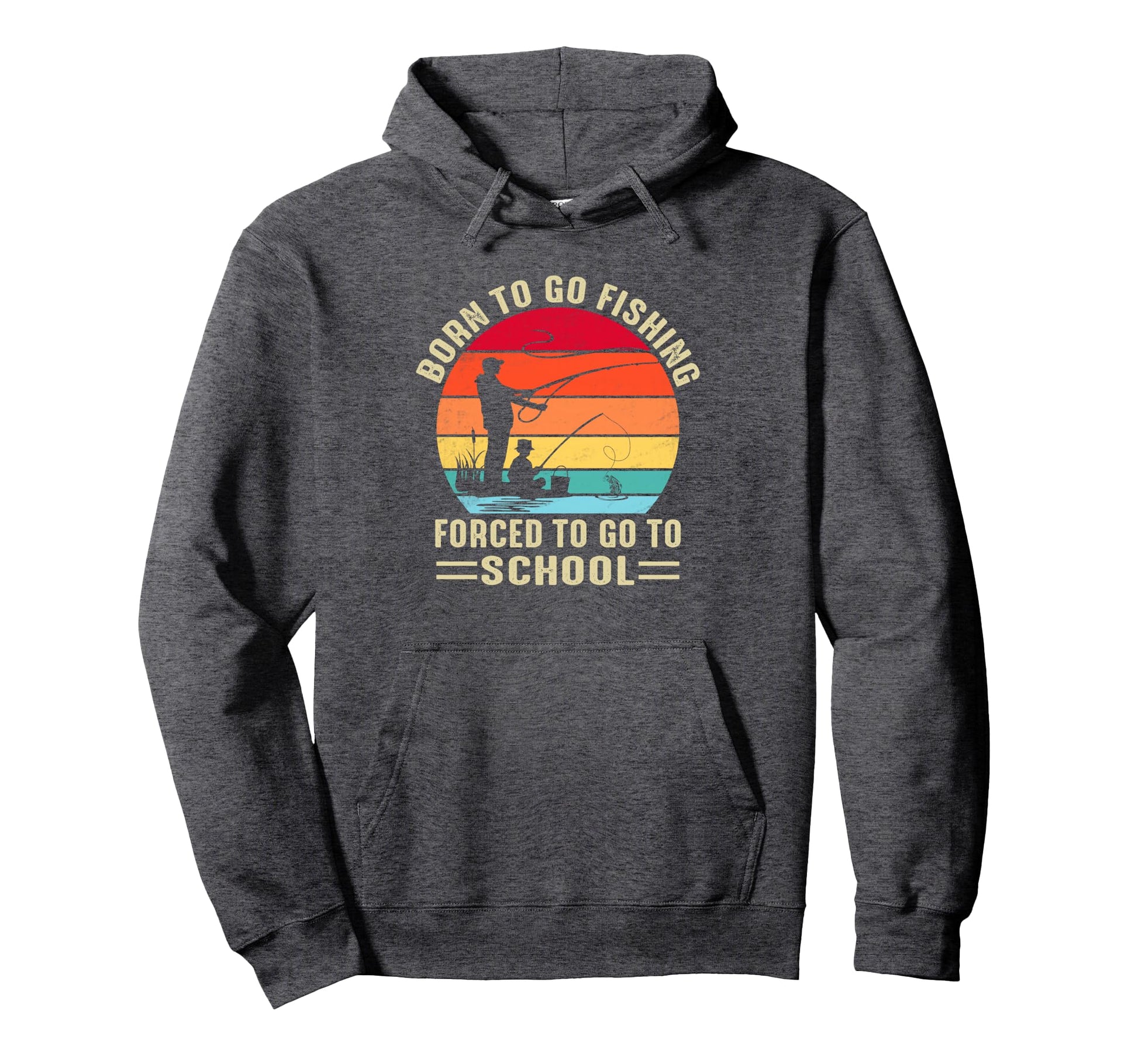 Funny Born To Go Fishing Bass Fish Hoodie - Fun Novelty Design Unisex - T-Shirt, Sweatshirt, Hoodie