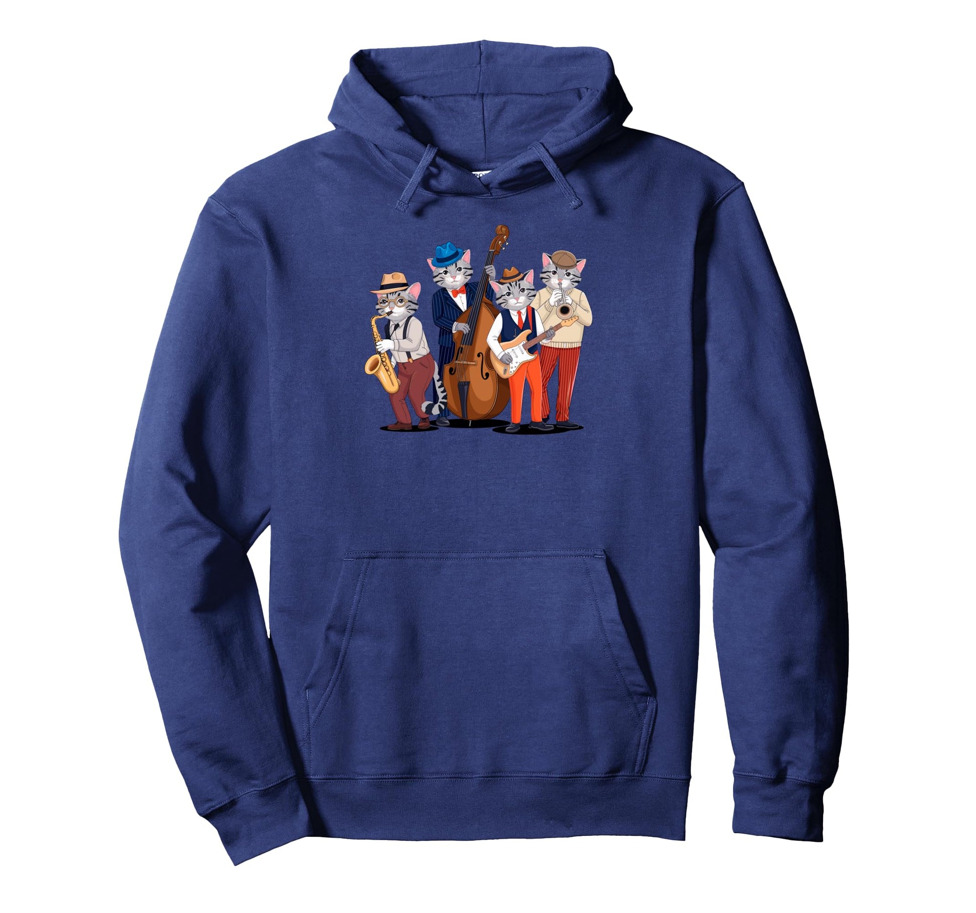 Cat Lover Cat Music Band Cats Hoodie - Aesthetic Graphic for Adults - T-Shirt, Sweatshirt, Hoodie