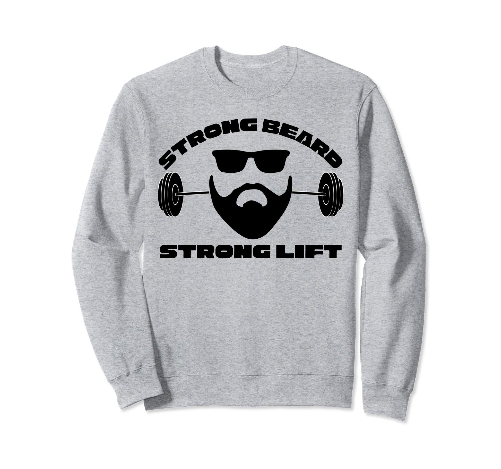 Bearded Dad Weight Lifting Sweatshirt - Minimalist Print for Adults - T-Shirt, Sweatshirt, Hoodie