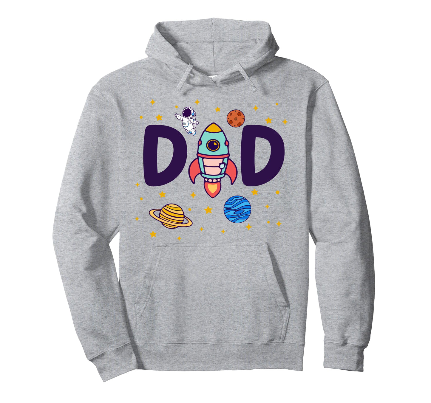 Dad Astronaut Birthday Family Rocket Hoodie - Custom Art Print Men Women - T-Shirt, Sweatshirt, Hoodie