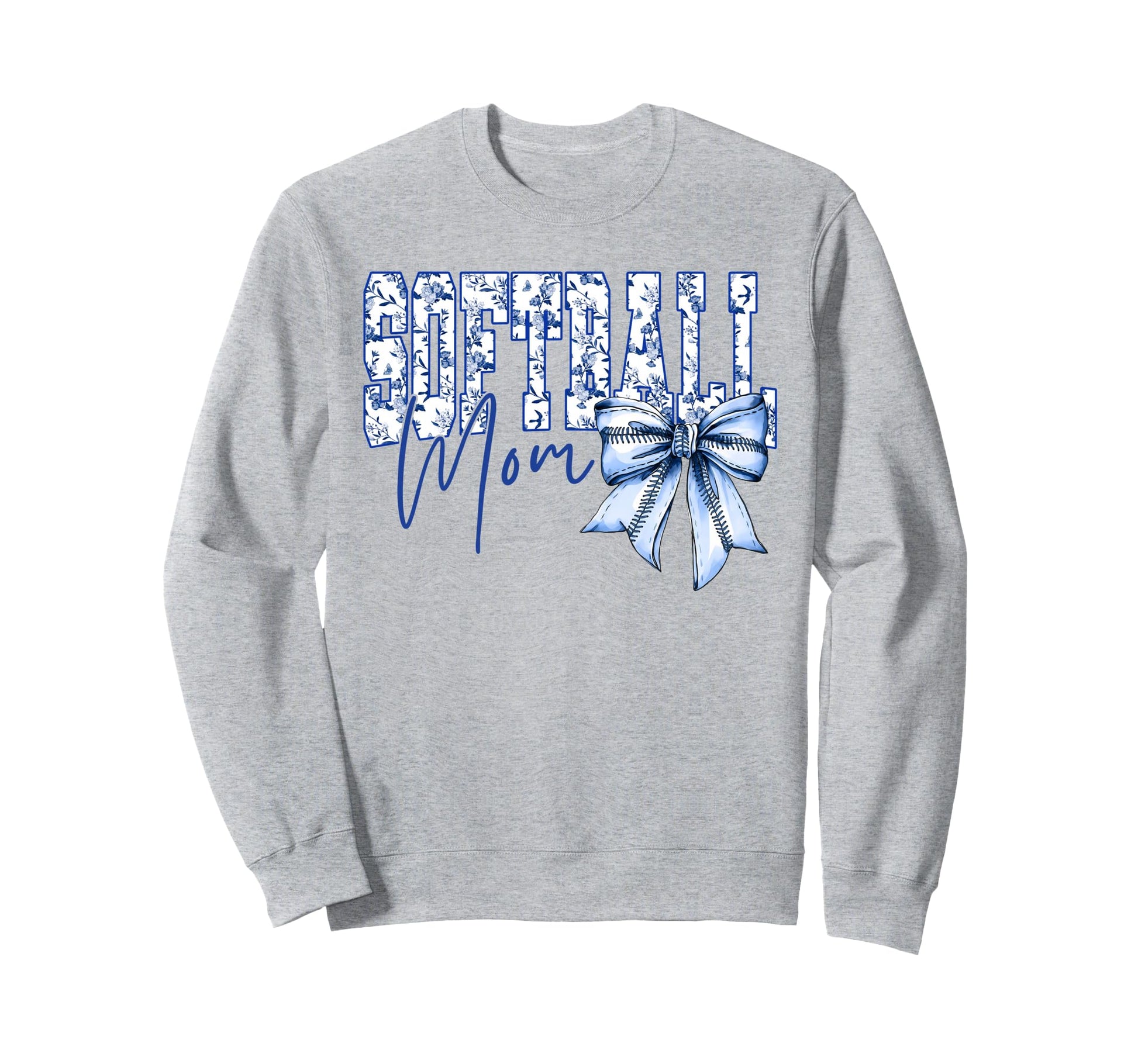 Floral Toile Blue Watercolor Sweatshirt - Casual Everyday Wear Men Women - T-Shirt, Sweatshirt, Hoodie