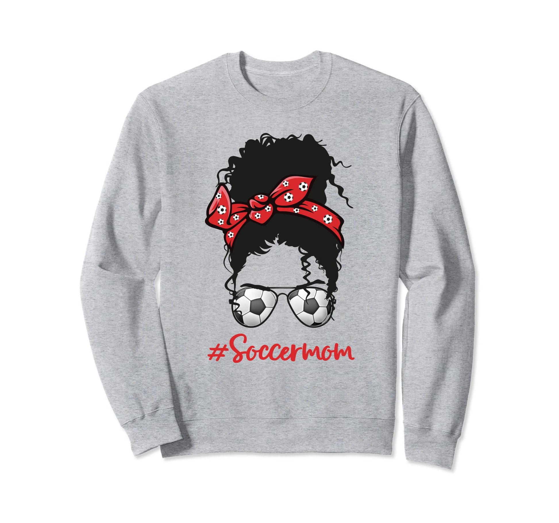 Black Soccer Mom Life Proud Mothers Sweatshirt - Unique Graphic for Adults - T-Shirt, Sweatshirt, Hoodie