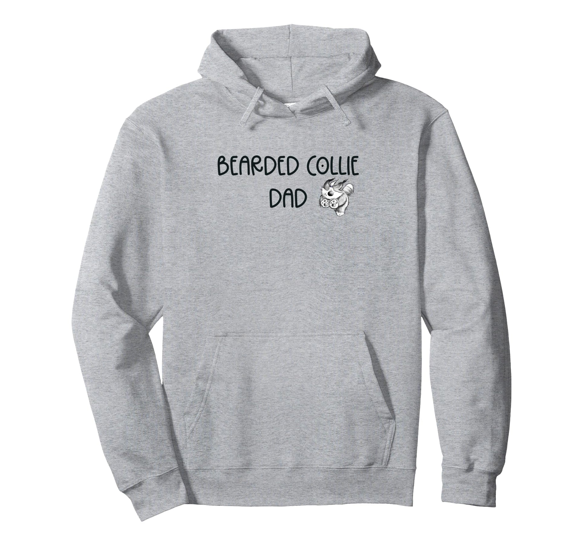 Bearded Collie Dad Dog Lover Beardie Hoodie - Minimalist Print Unisex - T-Shirt, Sweatshirt, Hoodie