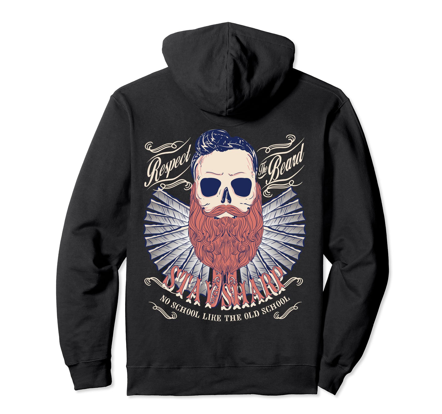 Respect Beard Barber Hair Salon Funny Hoodie - Novelty Apparel Men Women - T-Shirt, Sweatshirt, Hoodie