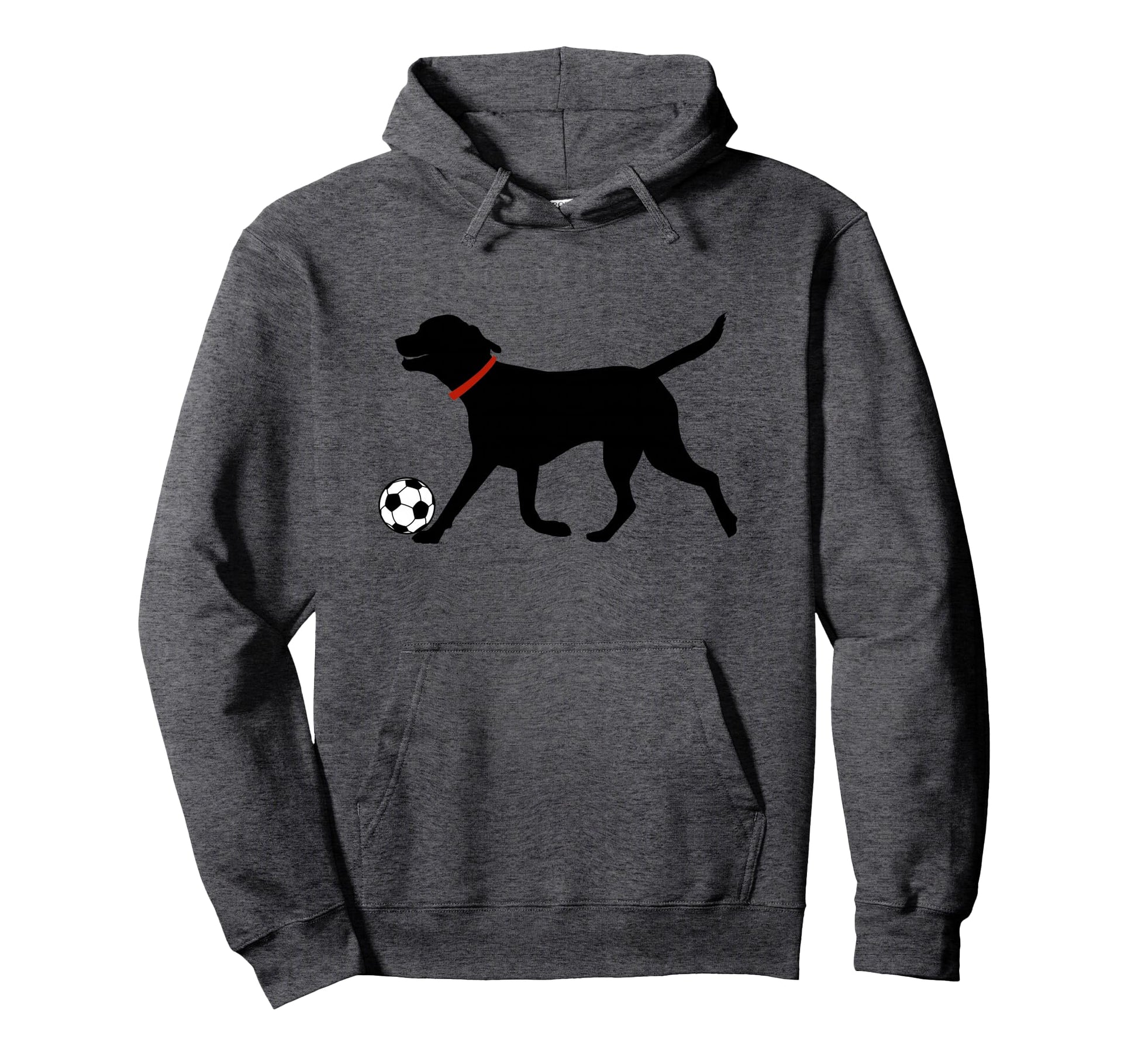 Labrador Retriever Play Soccer Black Hoodie - Unique Graphic for Adults - T-Shirt, Sweatshirt, Hoodie