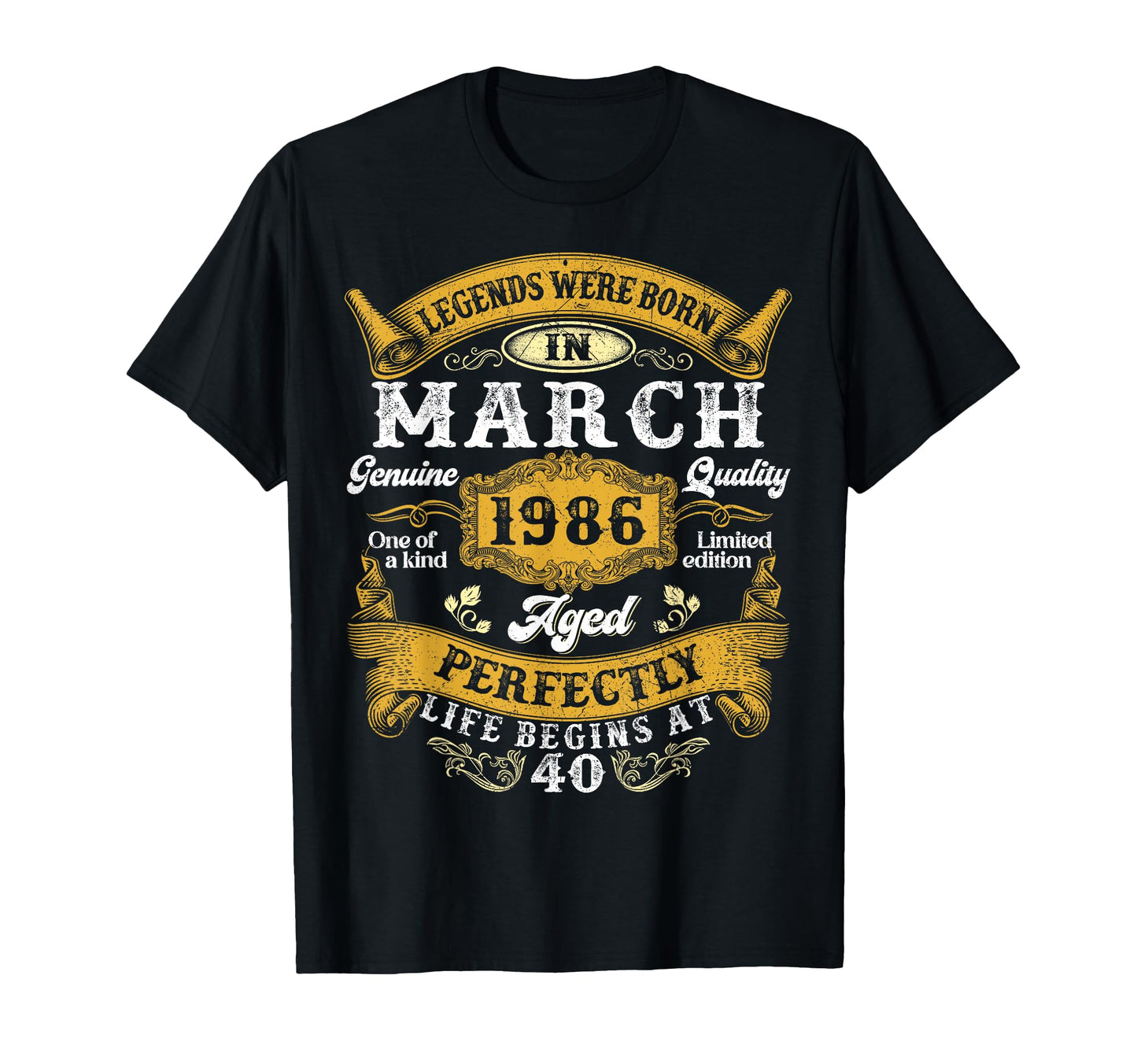 Legends Were Born March 1986 40 T-Shirt - Aesthetic Graphic Men Women - T-Shirt, Sweatshirt, Hoodie