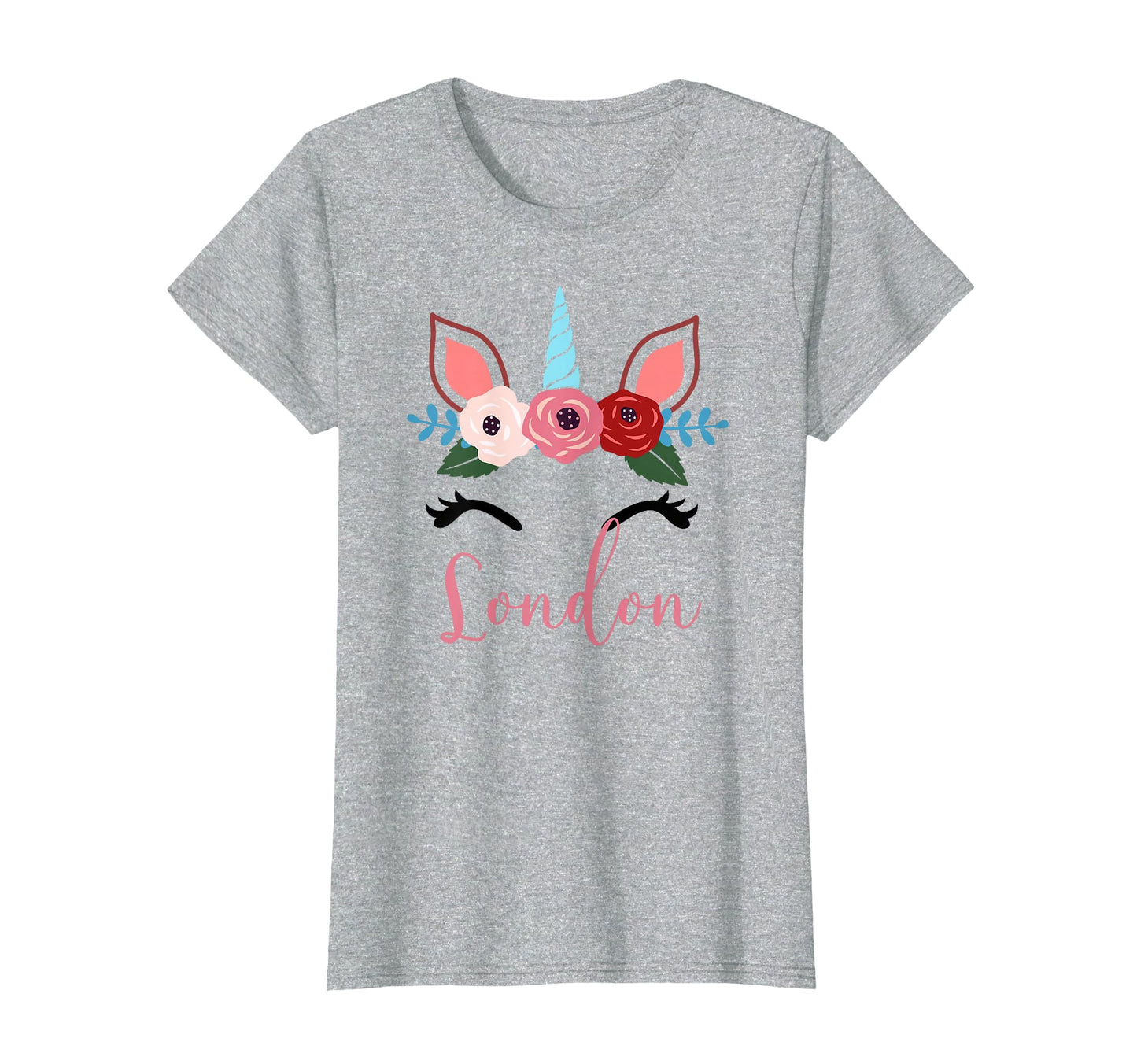 London Magical Floral Unicorn T-Shirt - Aesthetic Graphic Unisex - T-Shirt, Sweatshirt, Hoodie