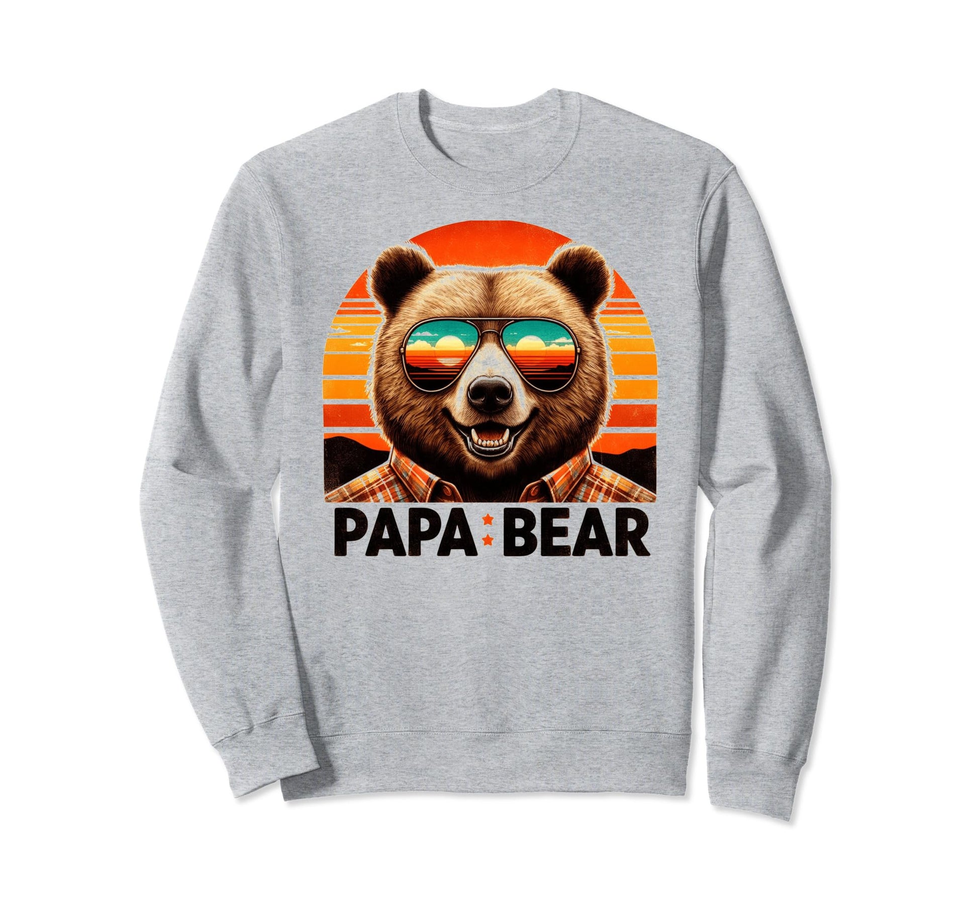 Papa Bear Sunglasses Funny Bear Sweatshirt - Fun Novelty Design for Adults - T-Shirt, Sweatshirt, Hoodie