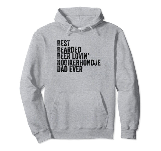 Bearded Dad Beer Kooikerhondje Lover Hoodie - Minimalist Print Men Women - T-Shirt, Sweatshirt, Hoodie