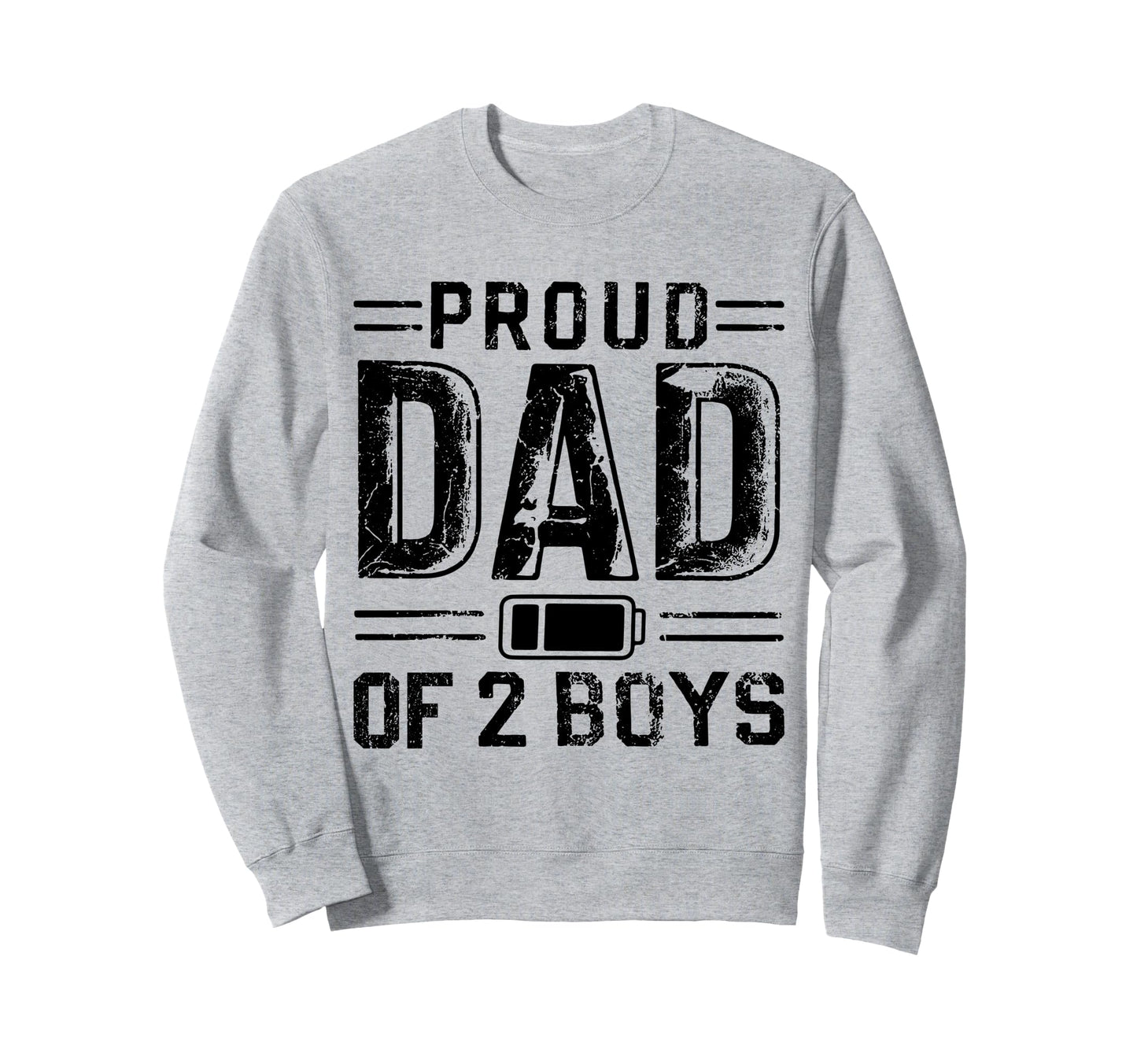 Daddy Two Sons Funny Dad 2 Sweatshirt - Unique Graphic for Adults - T-Shirt, Sweatshirt, Hoodie
