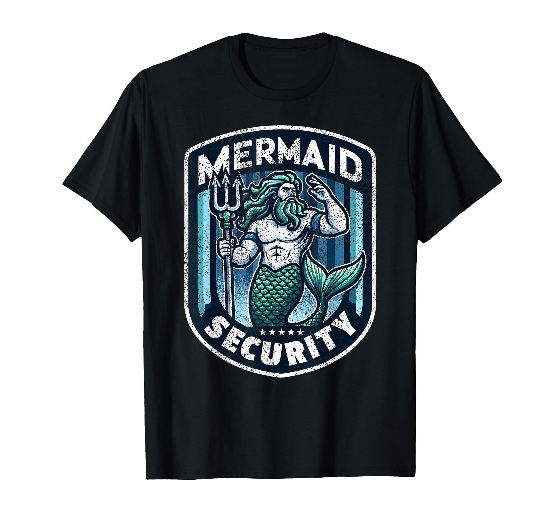 Mermaid Security Father Swimming T-Shirt - Trendy Graphic for Adults - T-Shirt, Sweatshirt, Hoodie